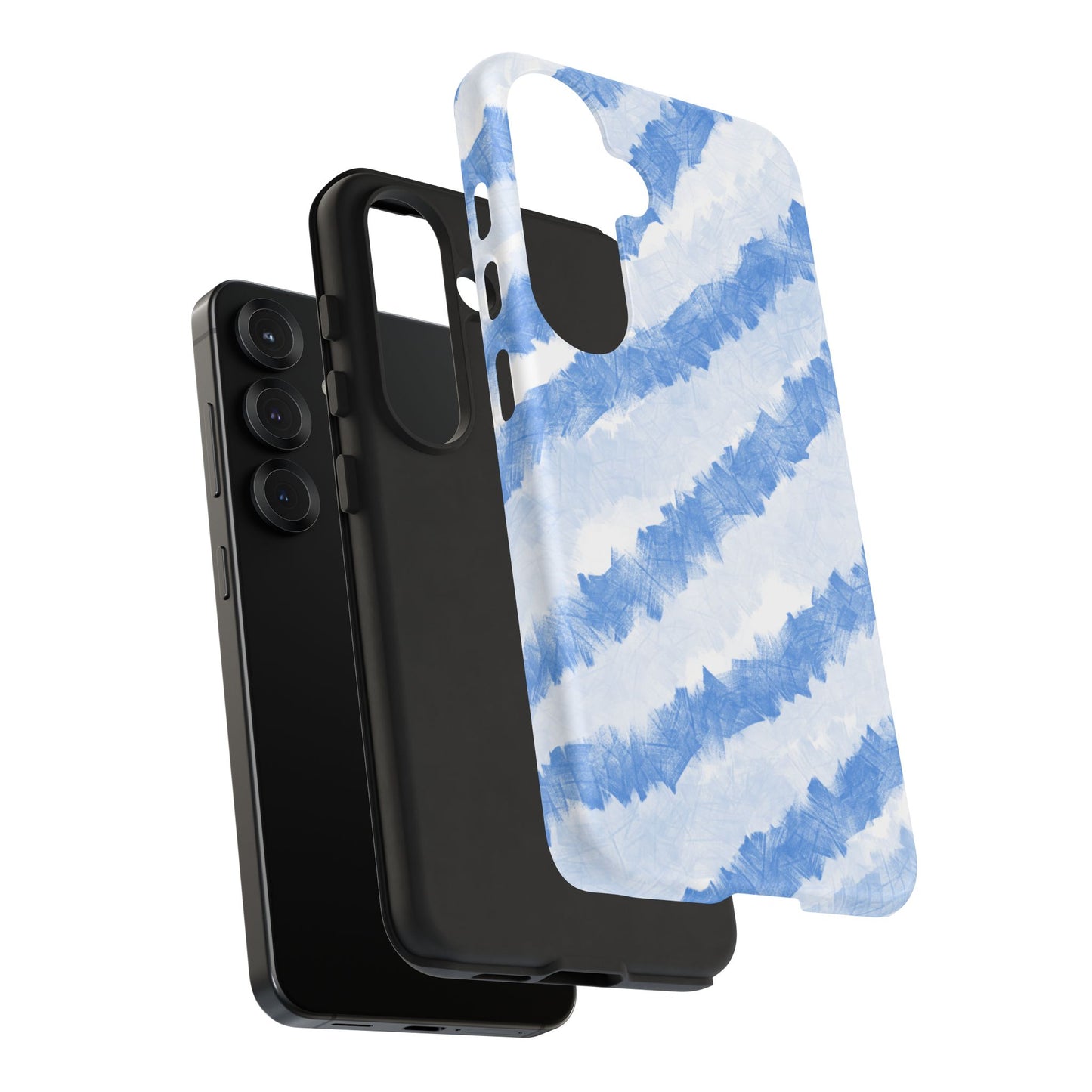 Chunky Blue Stripes Phone Case| Tough Case