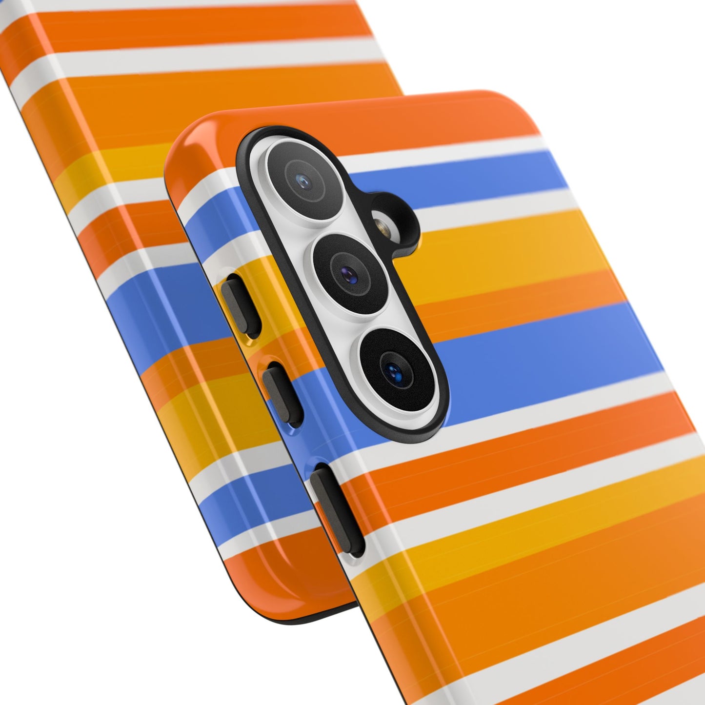 Citrus Orange Stripes Phone Case| Tough Case
