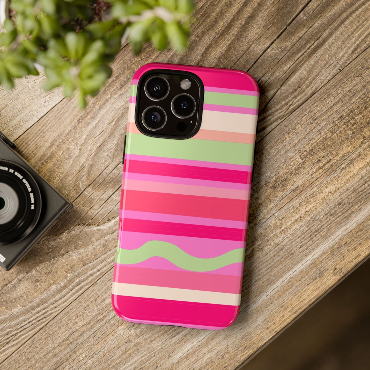 Candyland Pink Stripes Phone Case| Tough Case