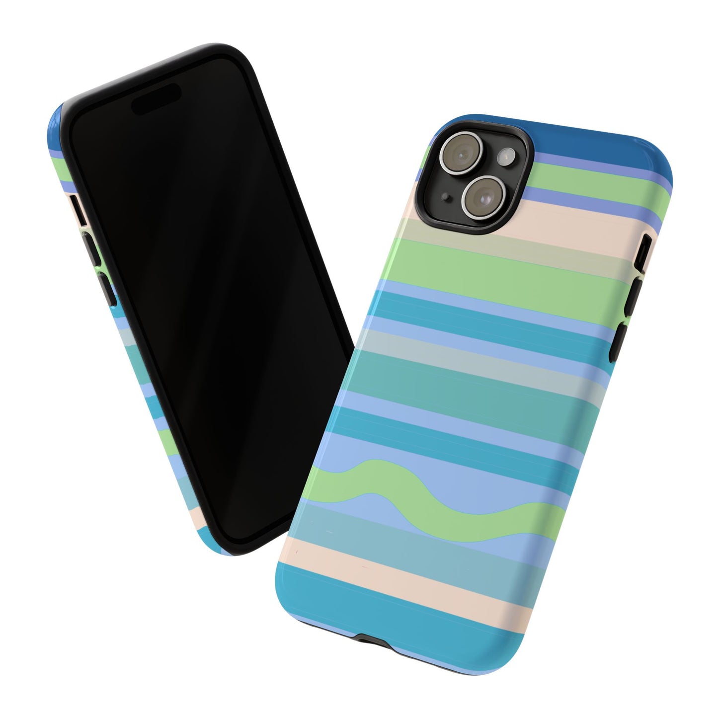 Cool Blue Stripes Phone Case| Tough Case