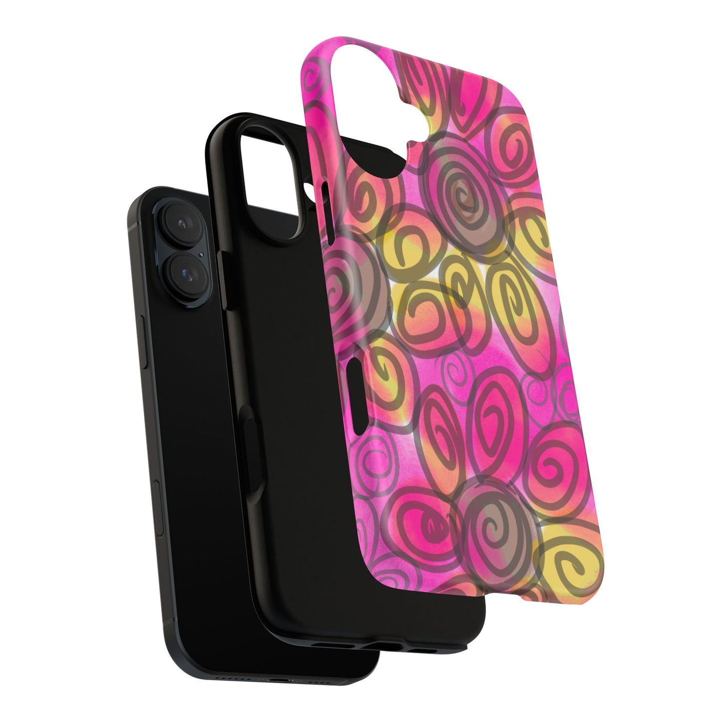 Wonky Pink Floral Phone Case| Tough Case