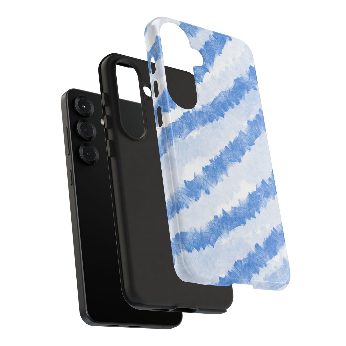 Chunky Blue Stripes Phone Case| Tough Case