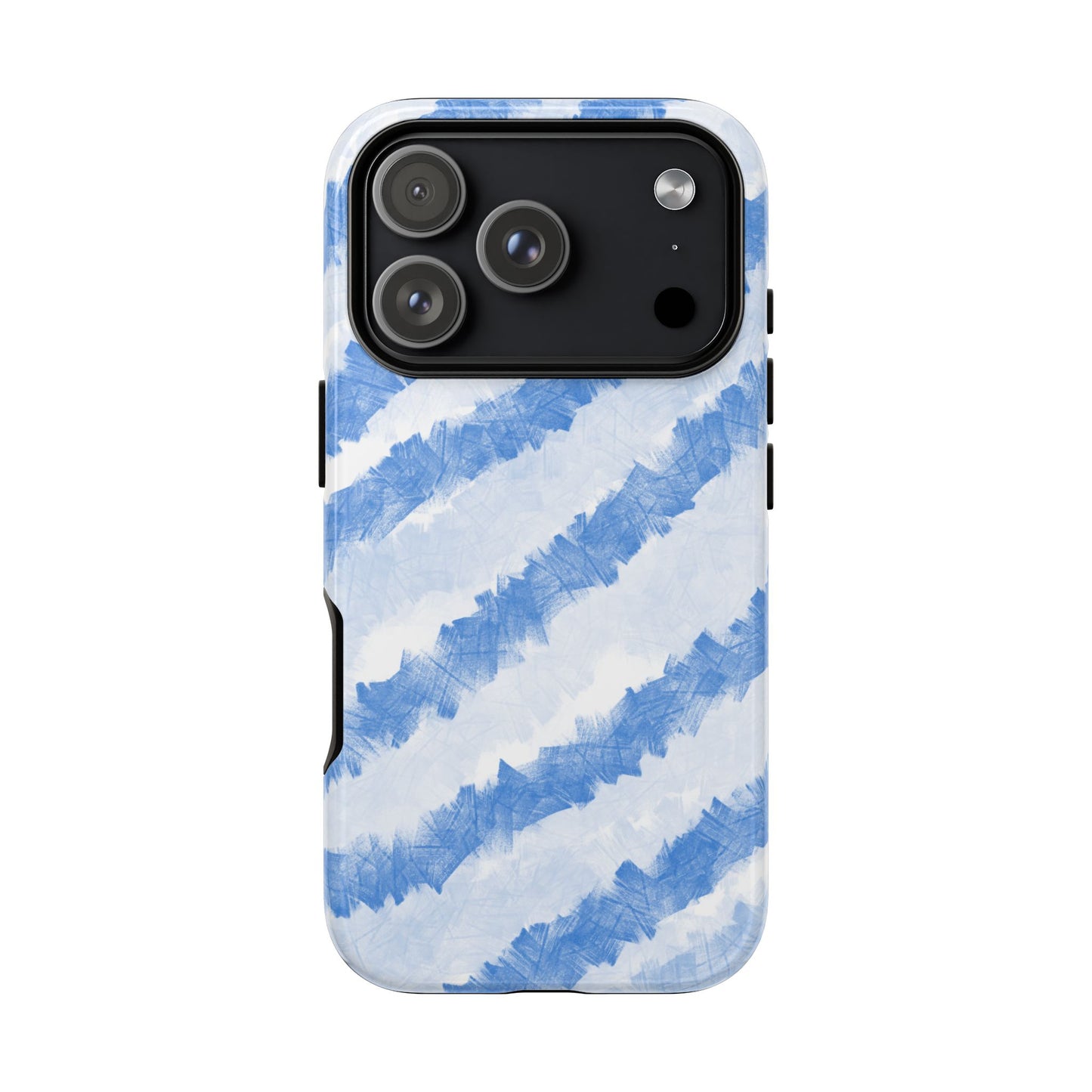 Chunky Blue Stripes Phone Case| Tough Case