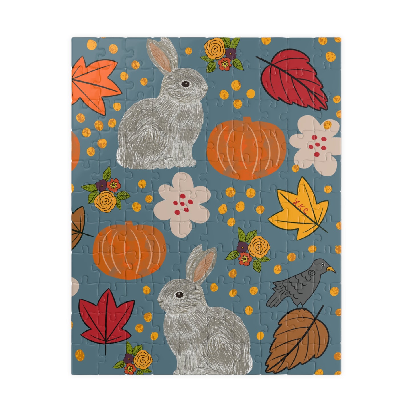 Puzzle, Bunny in Fall Theme, Jigsaw Puzzle, Family Fun, 110-520 Pieces