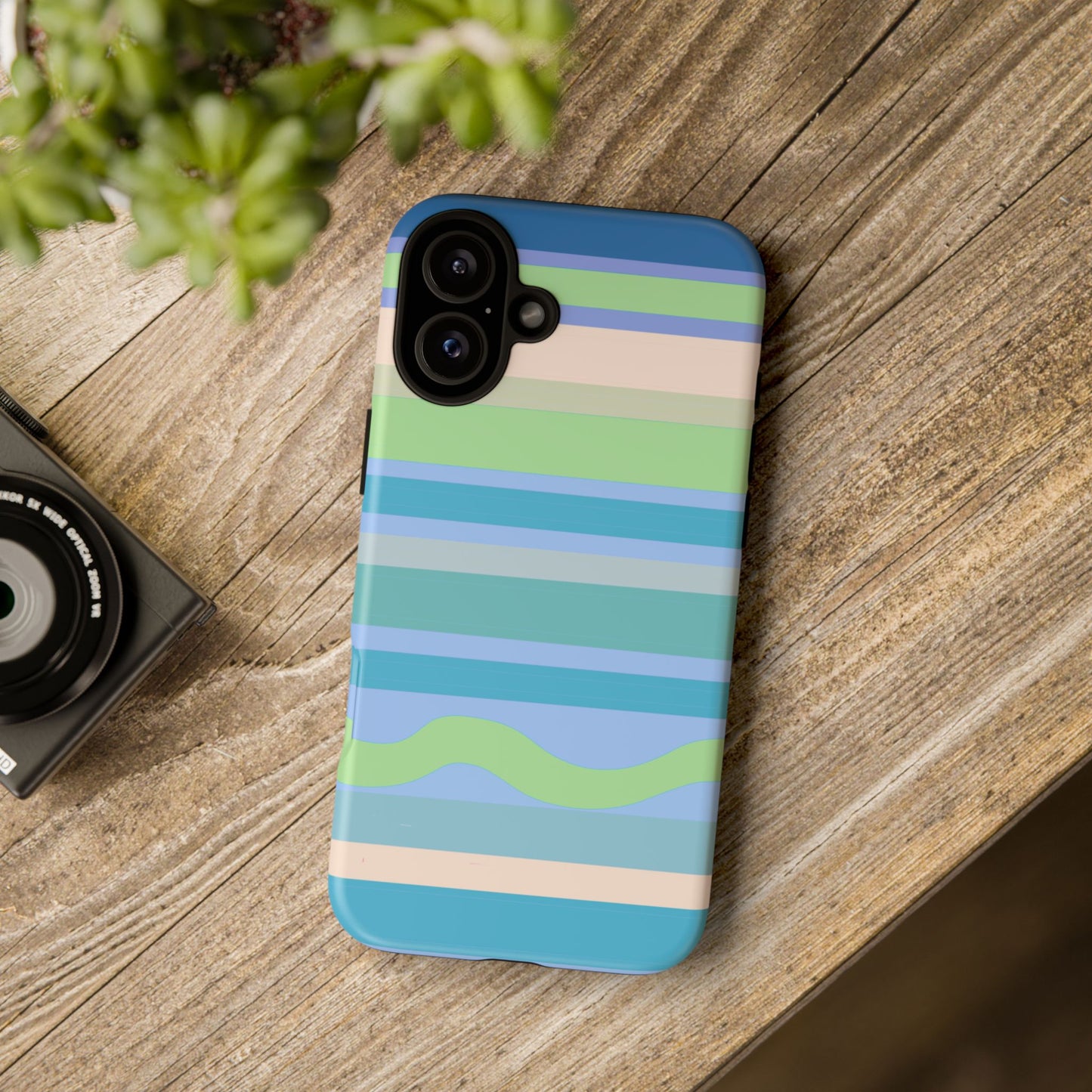 Cool Blue Stripes Phone Case| Tough Case