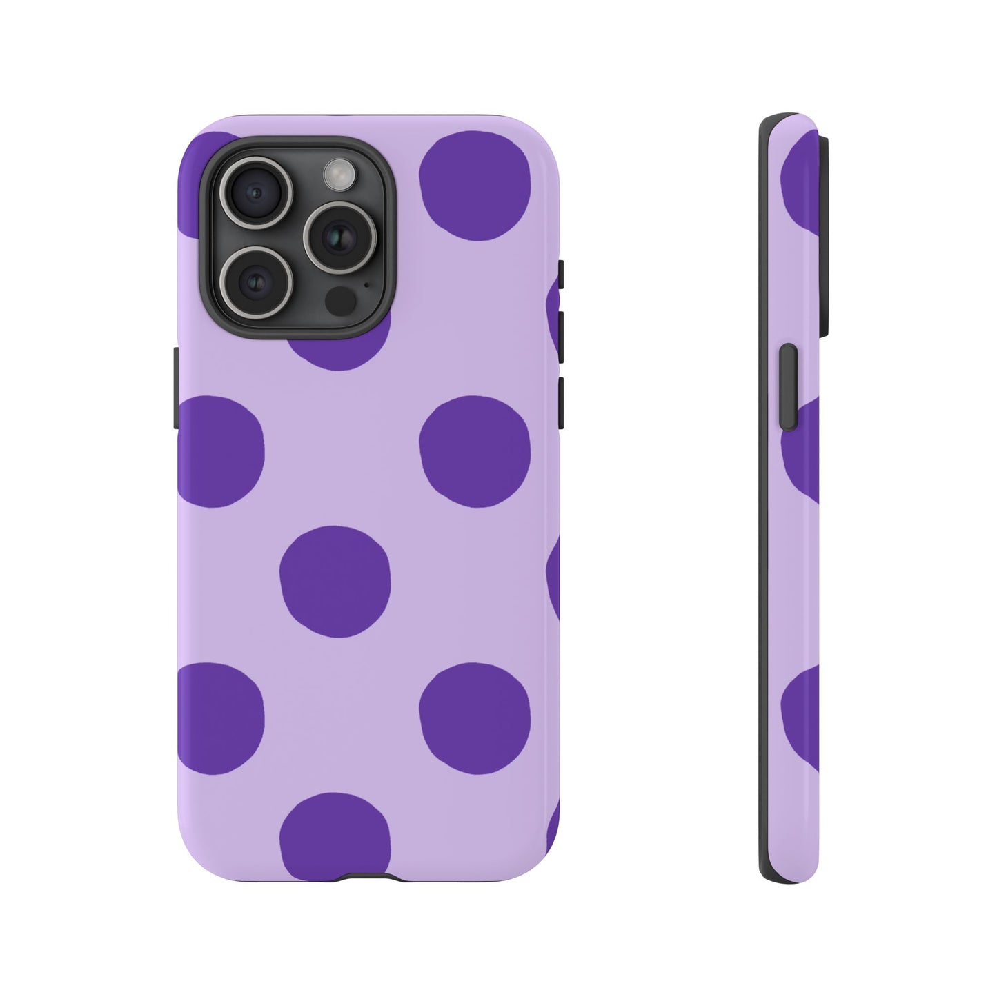 Phone Case, Purple Polka Dot Design, Tough Phone Case