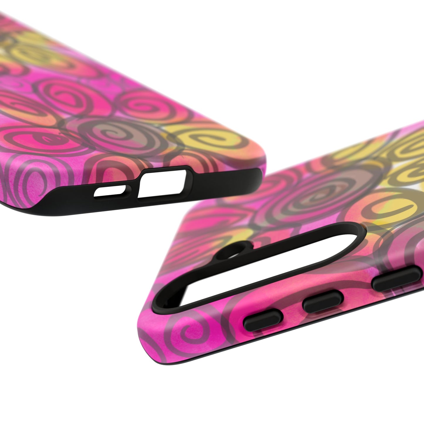 Wonky Pink Floral Phone Case| Tough Case