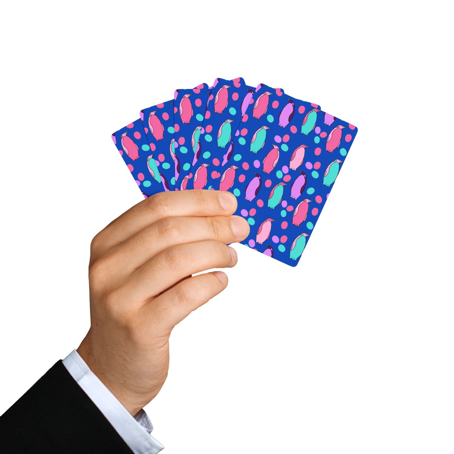 Playing Cards, Playful Penguin Design, 1 Standard Desk of Cards, Family Fun