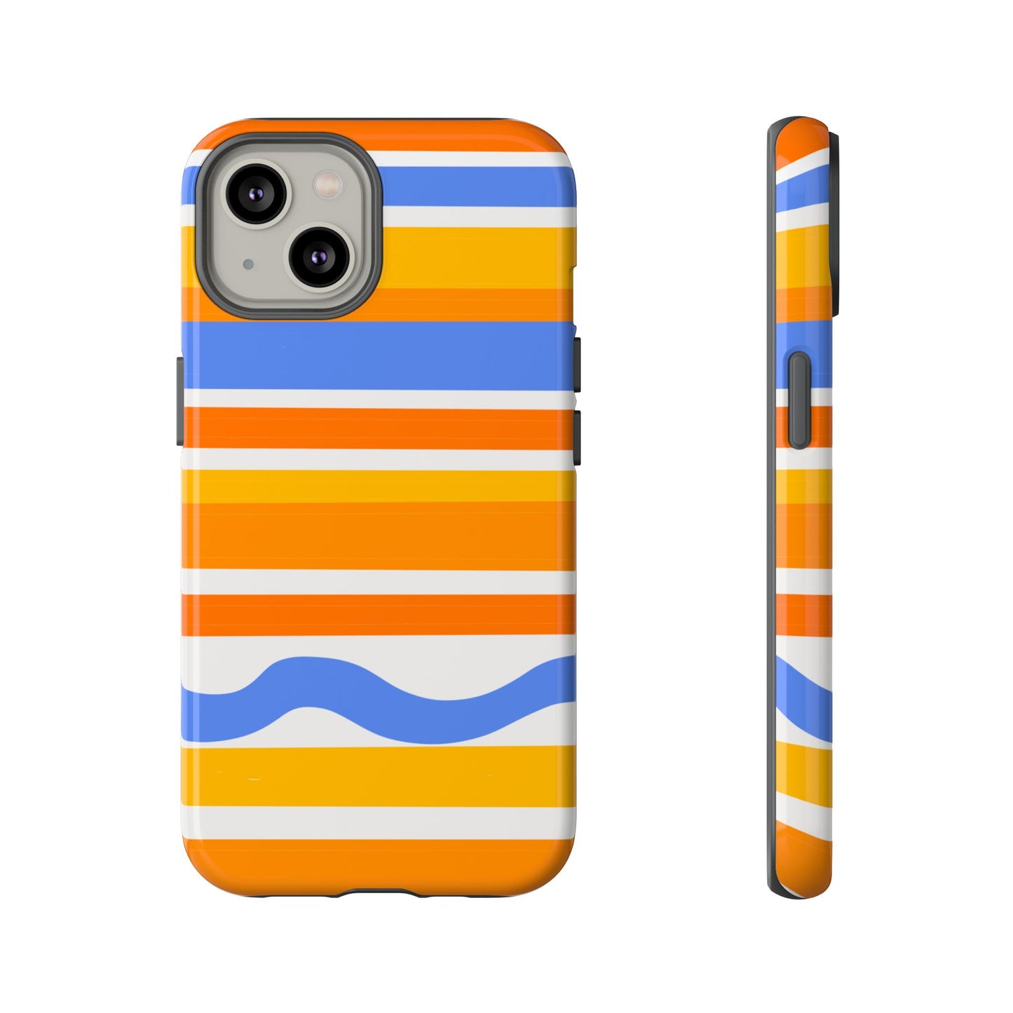 Citrus Orange Stripes Phone Case| Tough Case