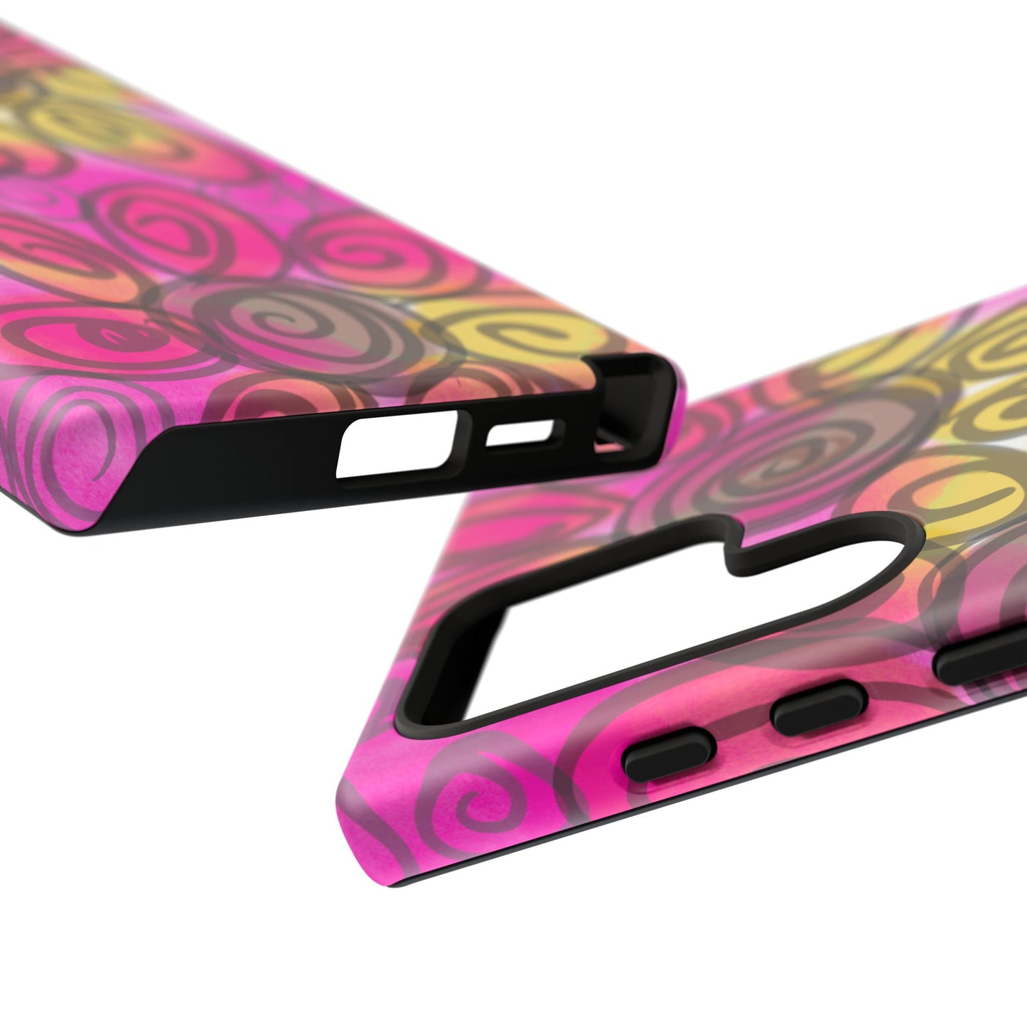 Wonky Pink Floral Phone Case| Tough Case
