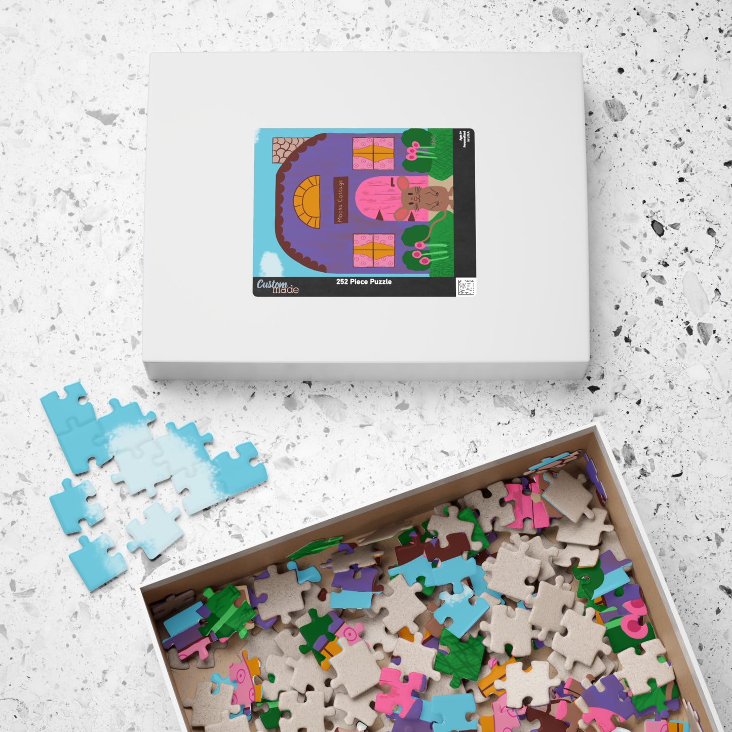 Puzzle, Mocha Mouse and His Cottage, Jigsaw Puzzle, Family Fun, 110-520 Pieces