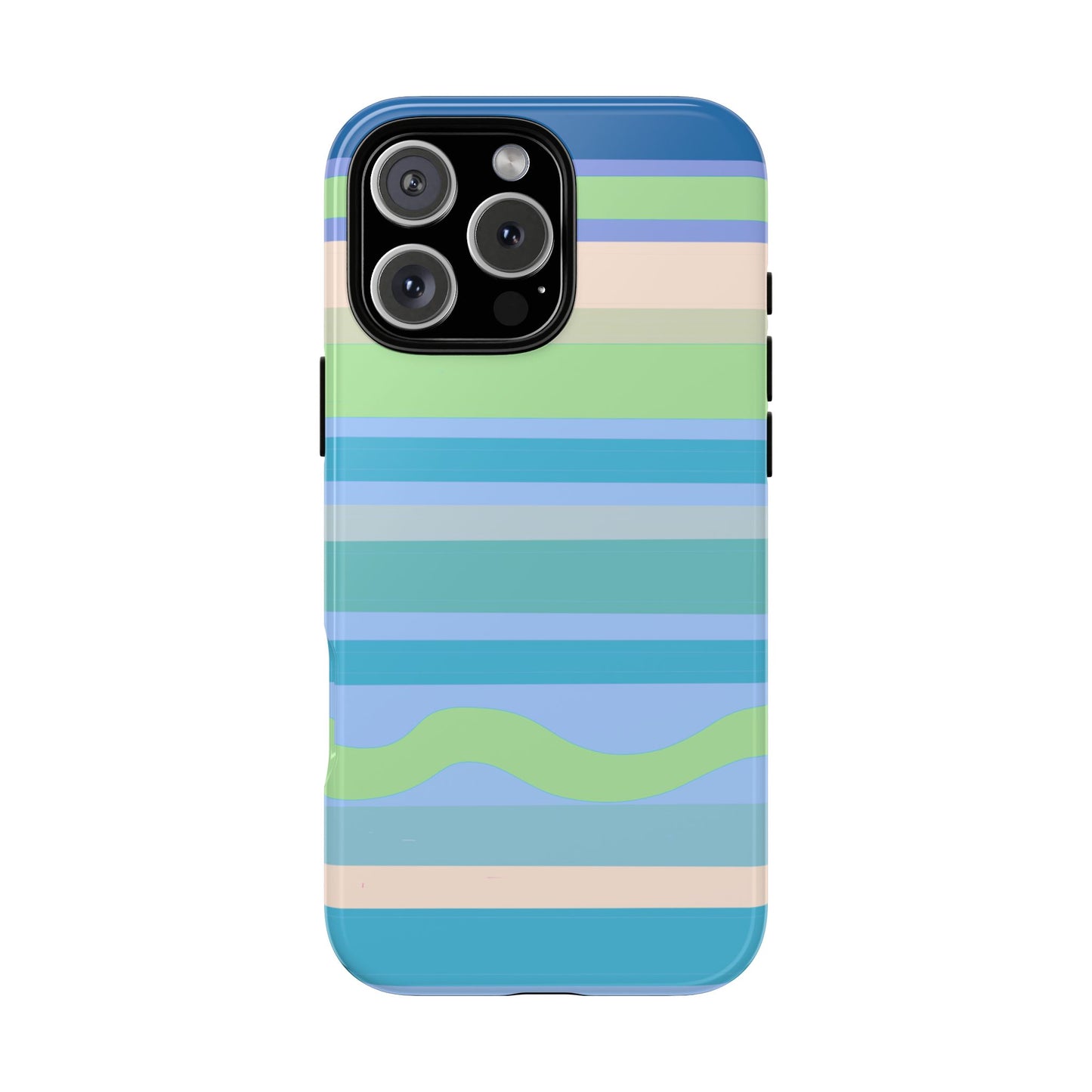 Cool Blue Stripes Phone Case| Tough Case