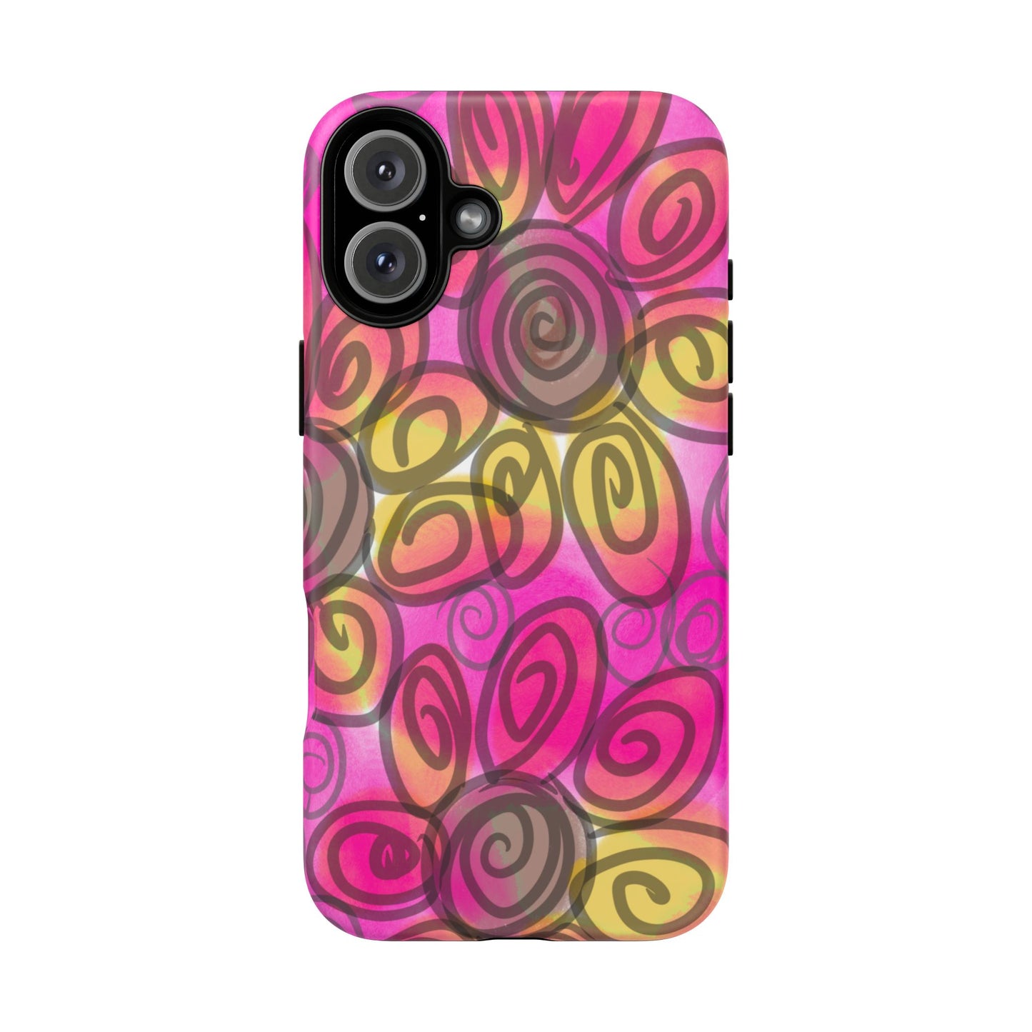 Wonky Pink Floral Phone Case| Tough Case
