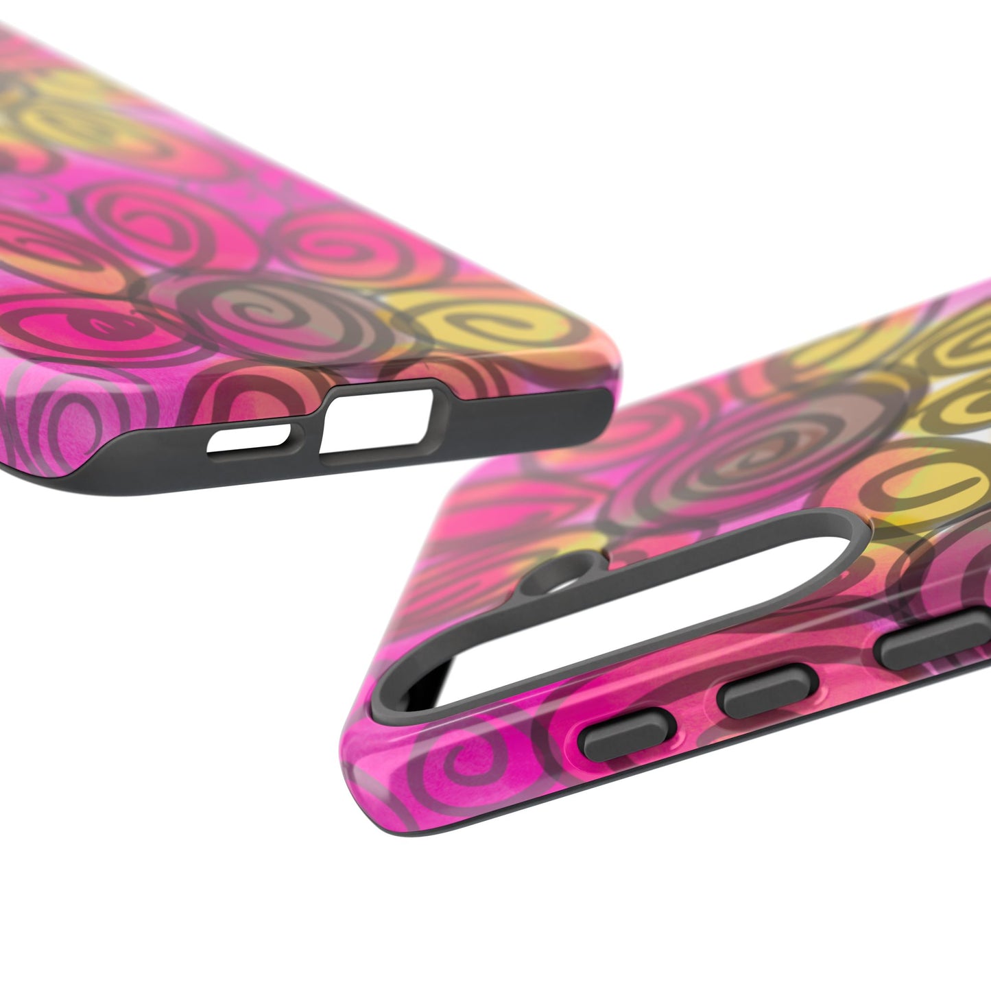 Wonky Pink Floral Phone Case| Tough Case