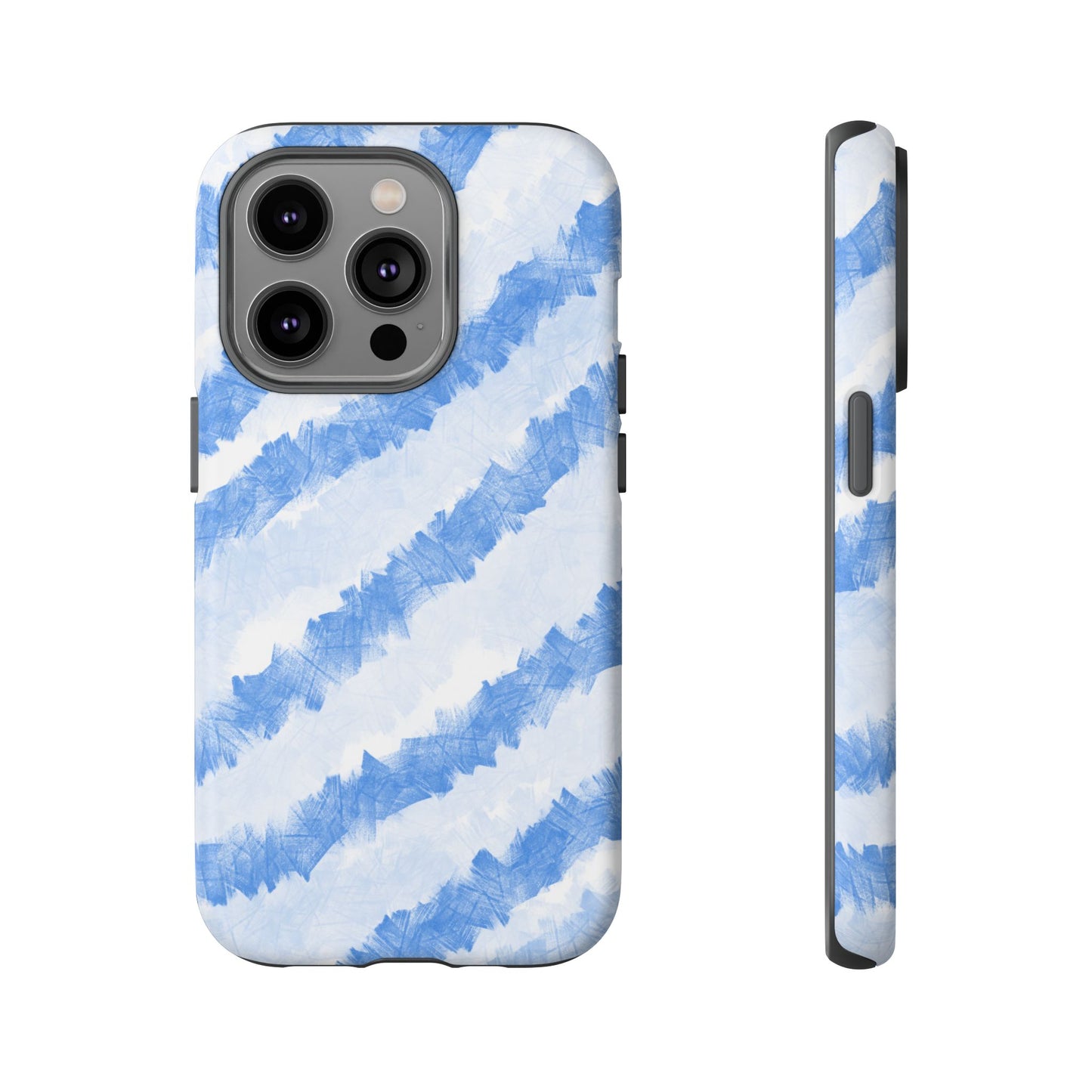 Chunky Blue Stripes Phone Case| Tough Case