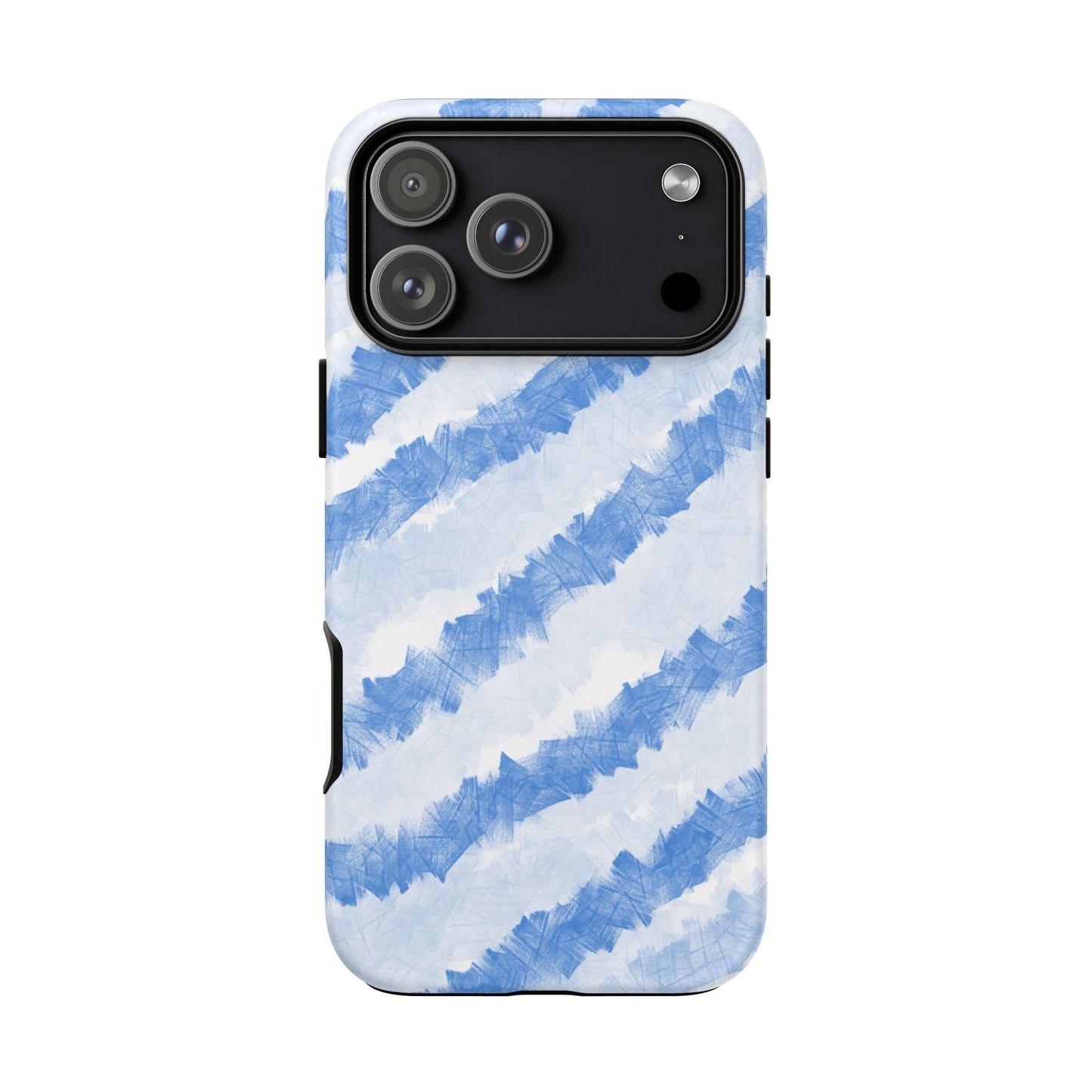 Chunky Blue Stripes Phone Case| Tough Case