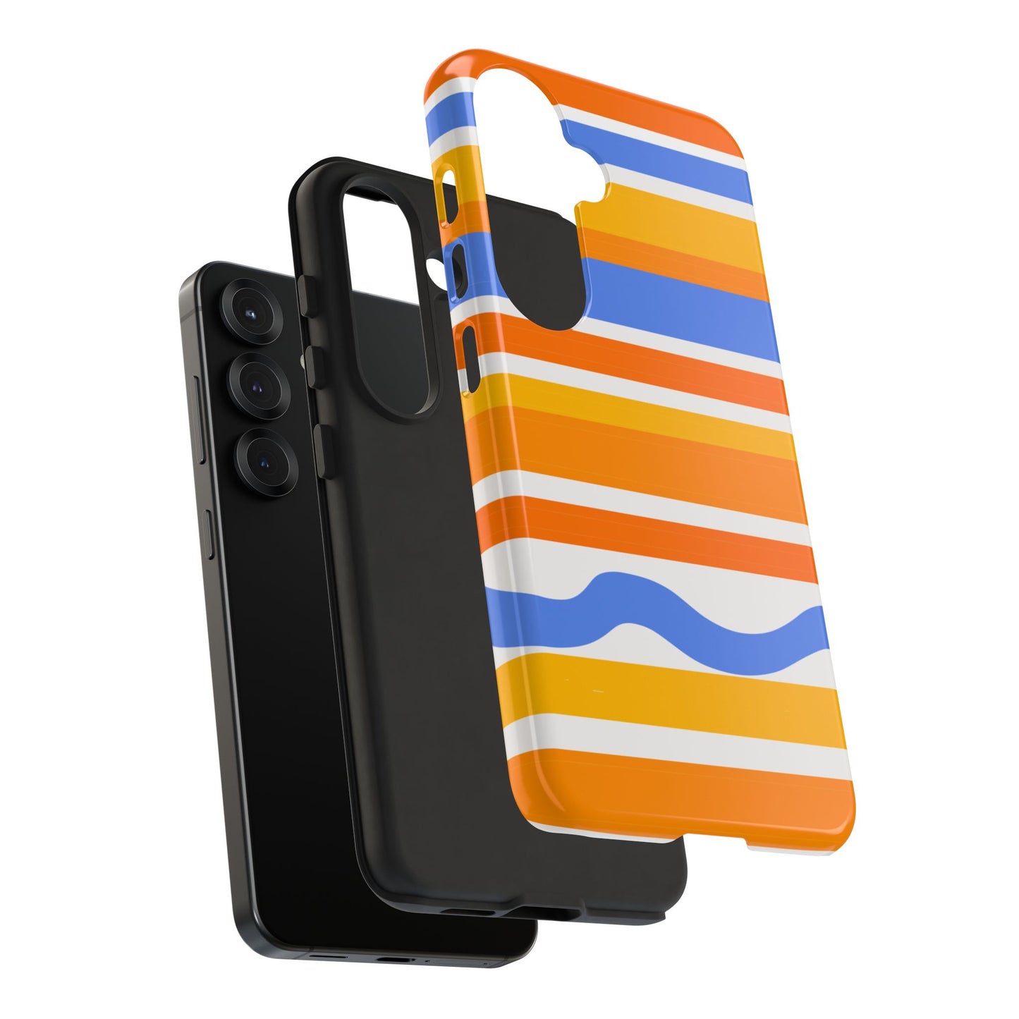 Citrus Orange Stripes Phone Case| Tough Case