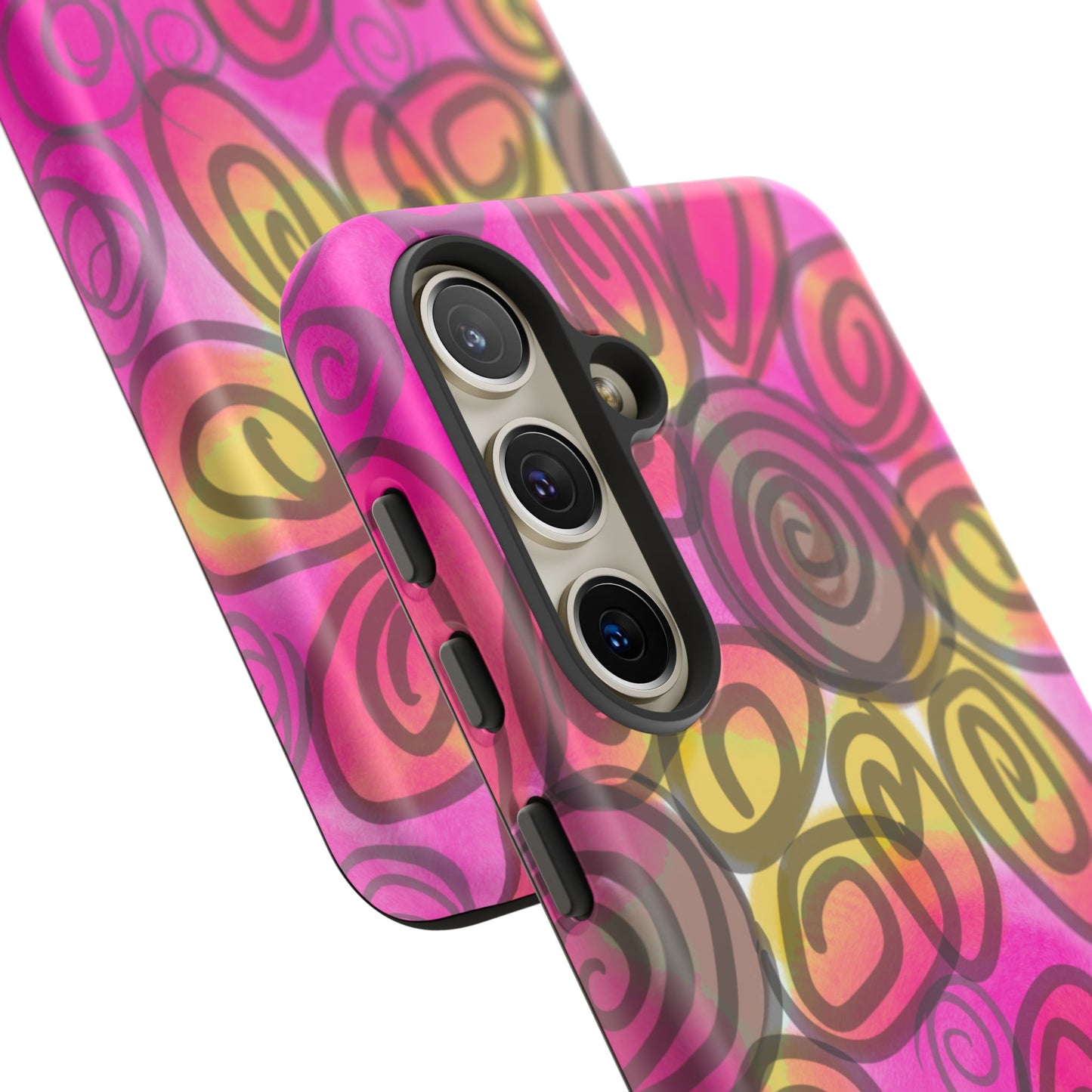 Wonky Pink Floral Phone Case| Tough Case
