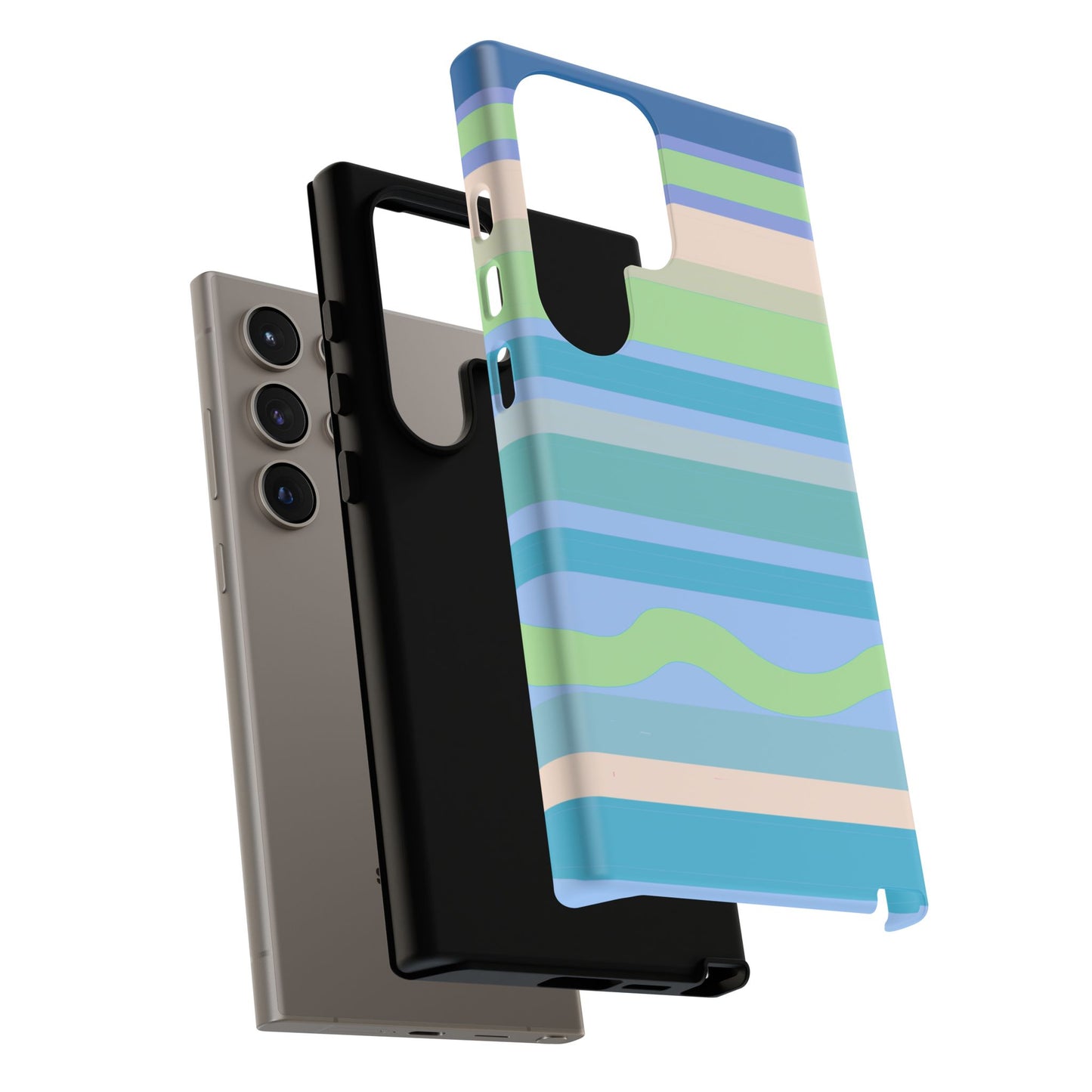 Cool Blue Stripes Phone Case| Tough Case