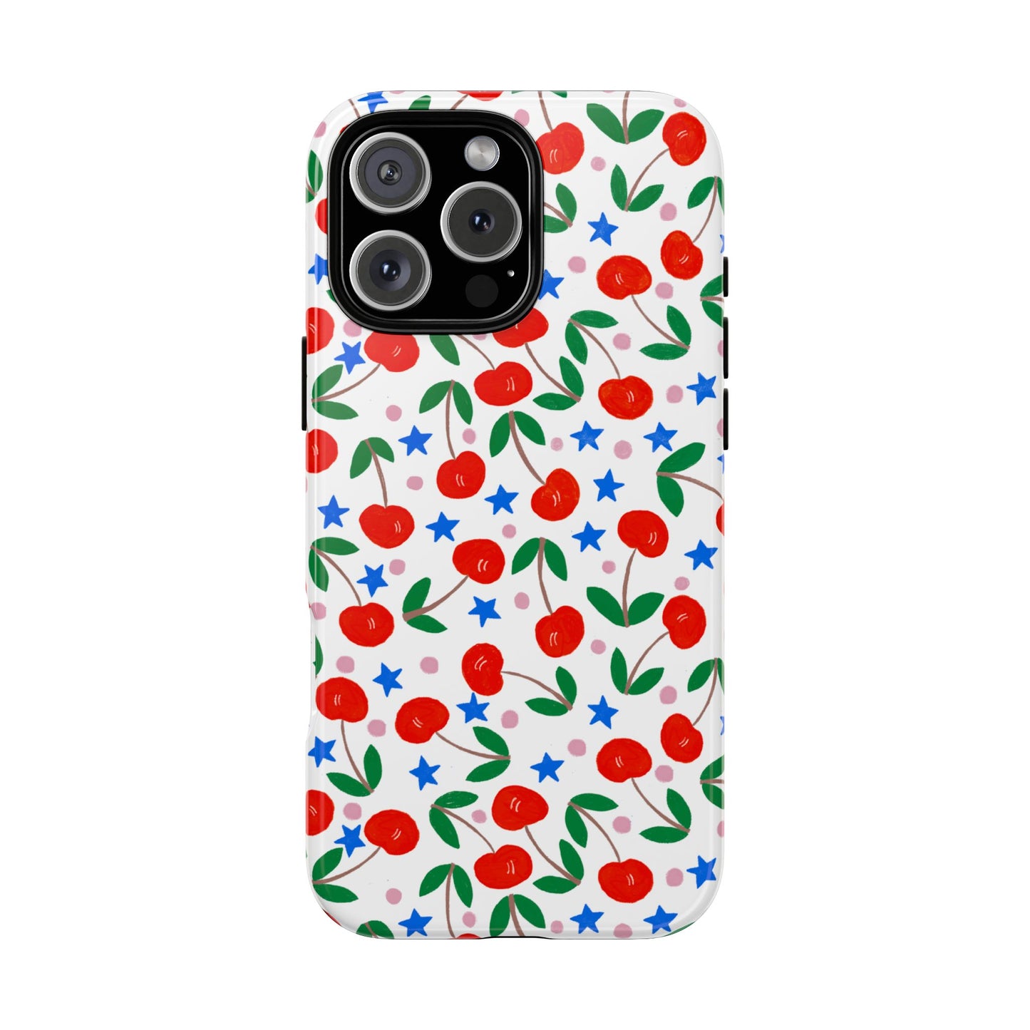 Phone Case, Cheerful Cherries Art Design, Tough Phone Case