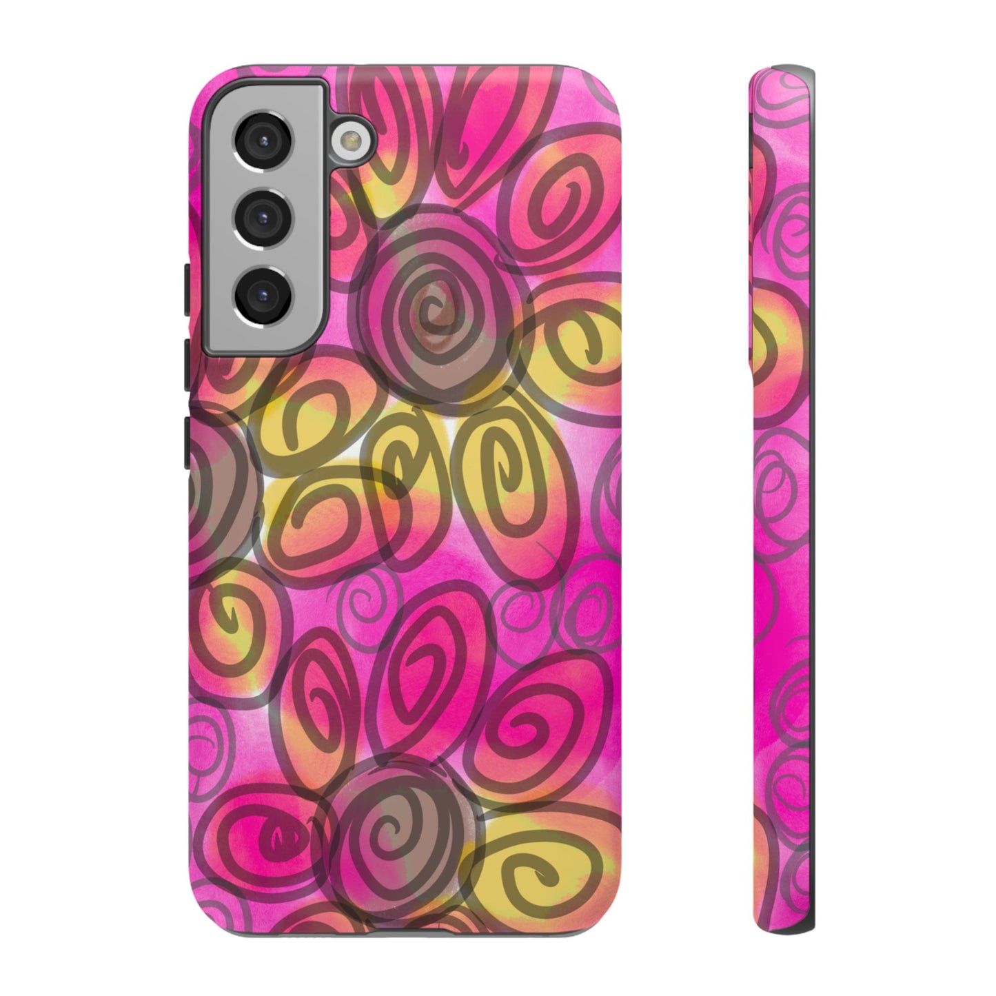 Wonky Pink Floral Phone Case| Tough Case