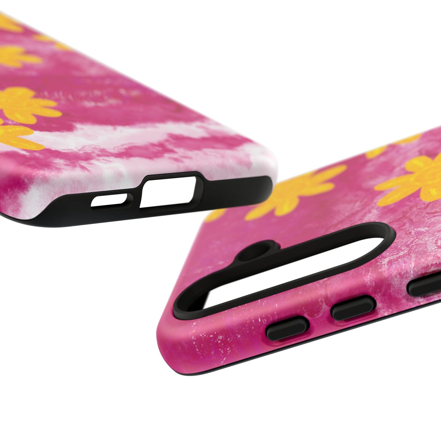 Yellow Flowers on Raspberry Phone Case| Tough Case