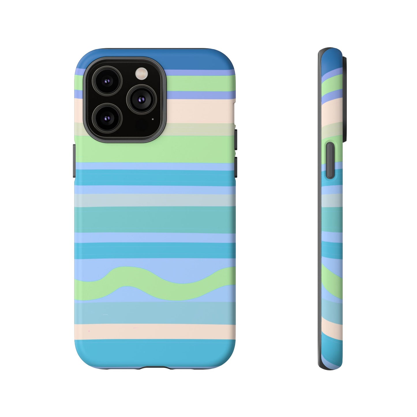 Cool Blue Stripes Phone Case| Tough Case