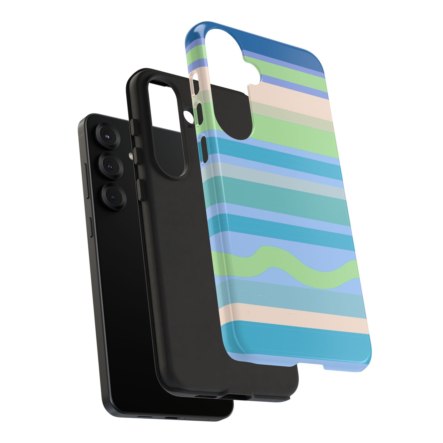 Cool Blue Stripes Phone Case| Tough Case