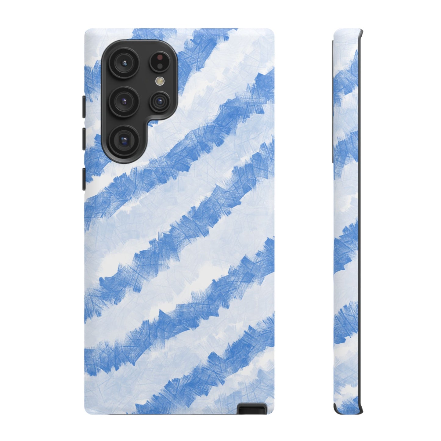 Chunky Blue Stripes Phone Case| Tough Case