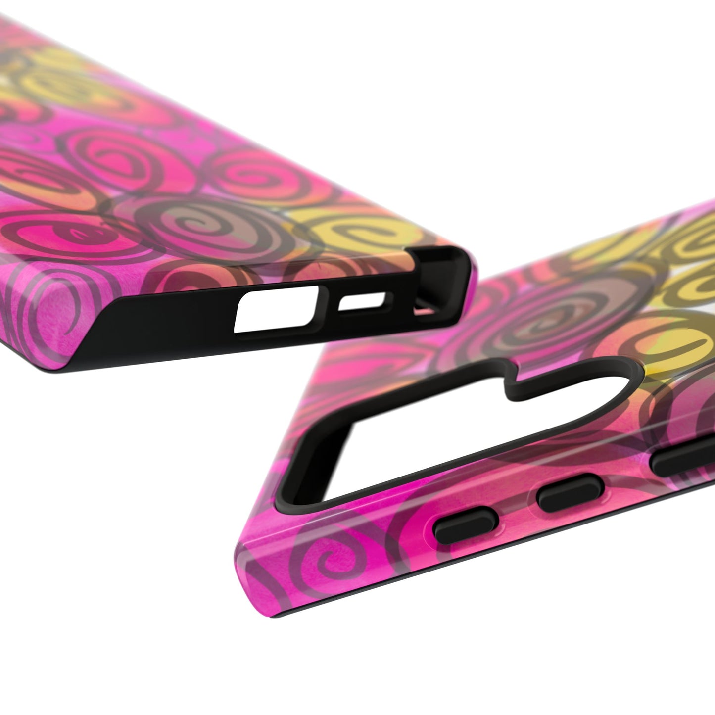 Wonky Pink Floral Phone Case| Tough Case
