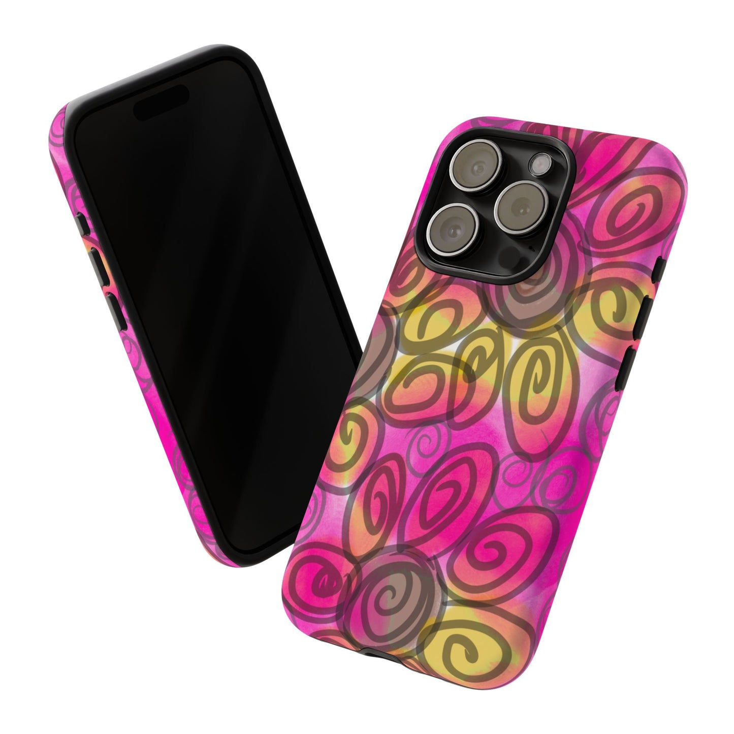 Wonky Pink Floral Phone Case| Tough Case