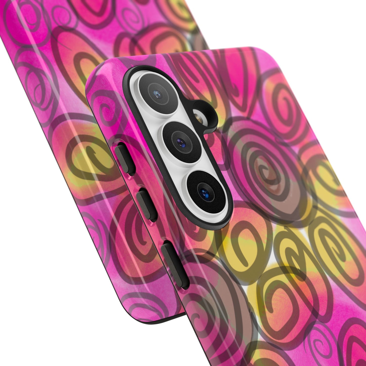 Wonky Pink Floral Phone Case| Tough Case
