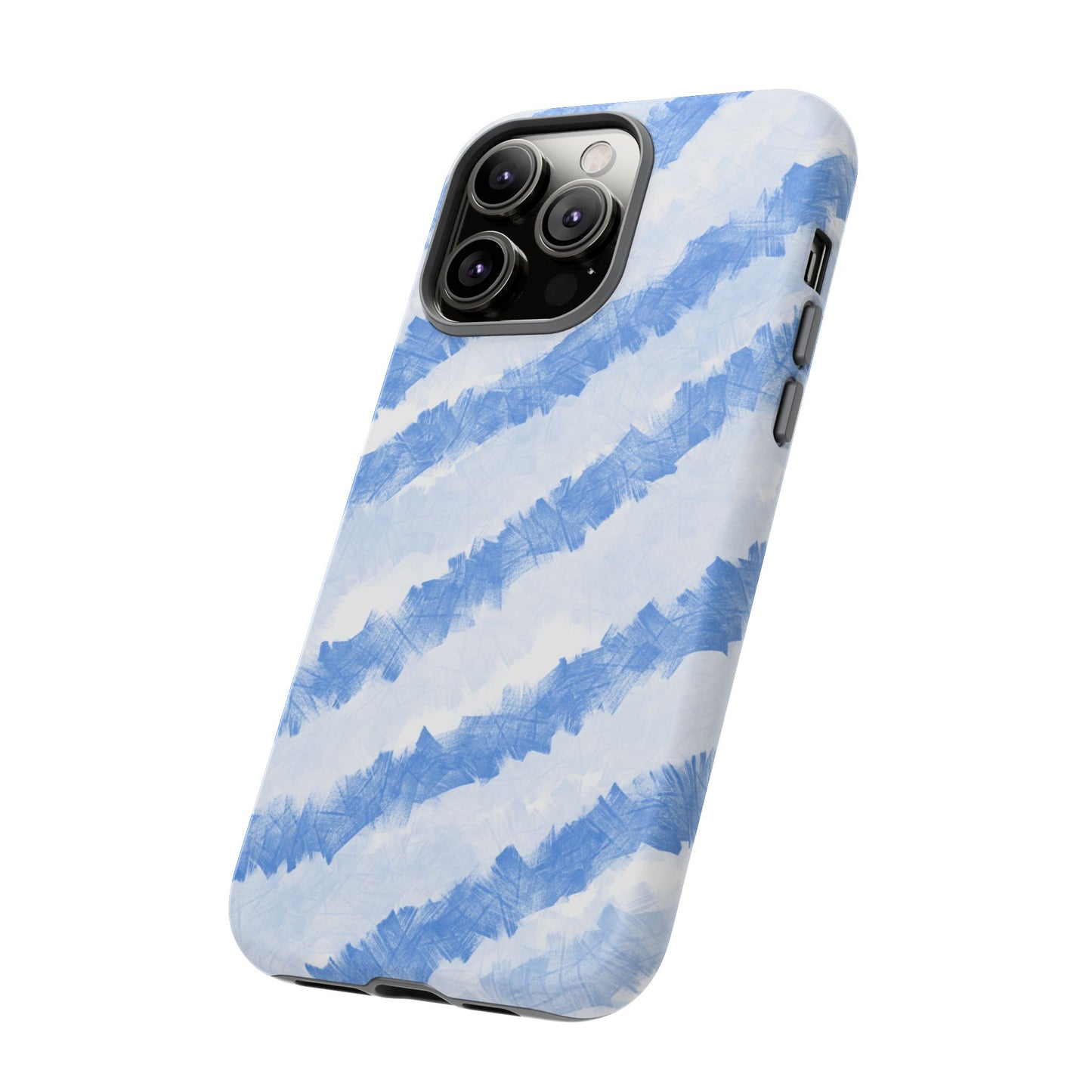 Chunky Blue Stripes Phone Case| Tough Case