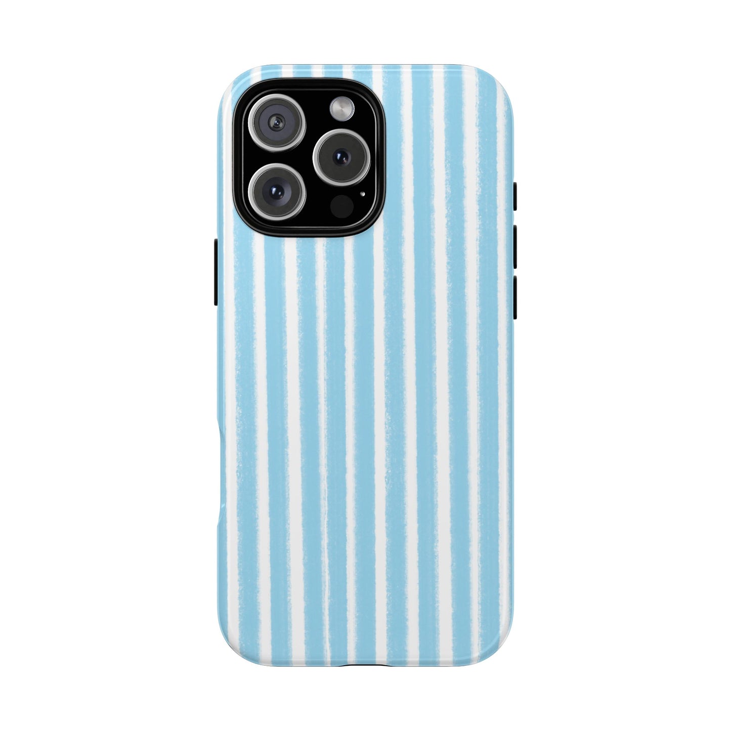 Phone Case, Messy Blue Stripes Design, Tough Phone Case