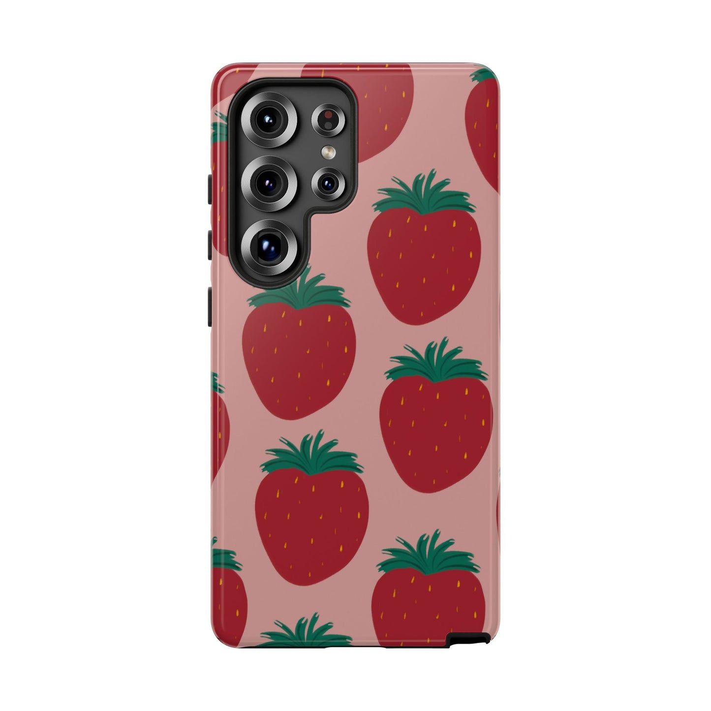 Phone Case, Strawberry Painted Design, Tough Phone Case