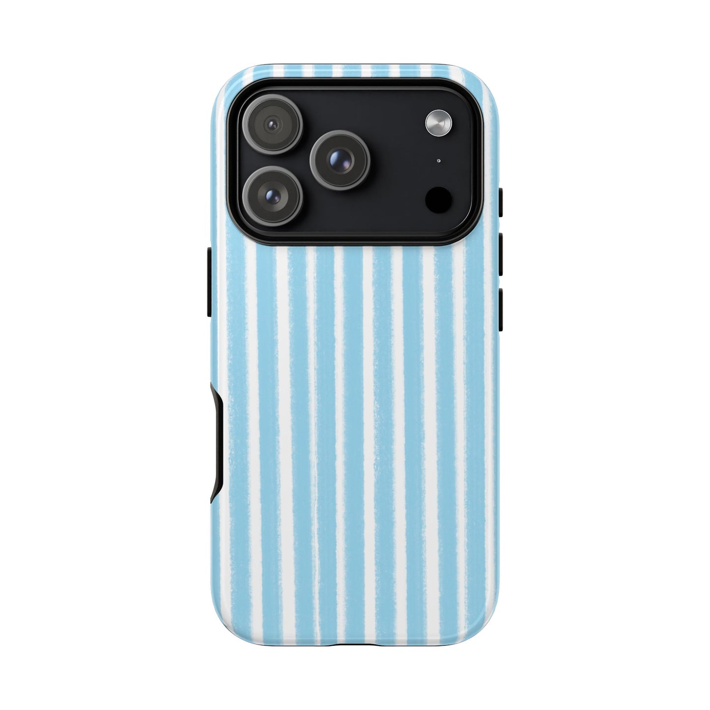 Phone Case, Messy Blue Stripes Design, Tough Phone Case