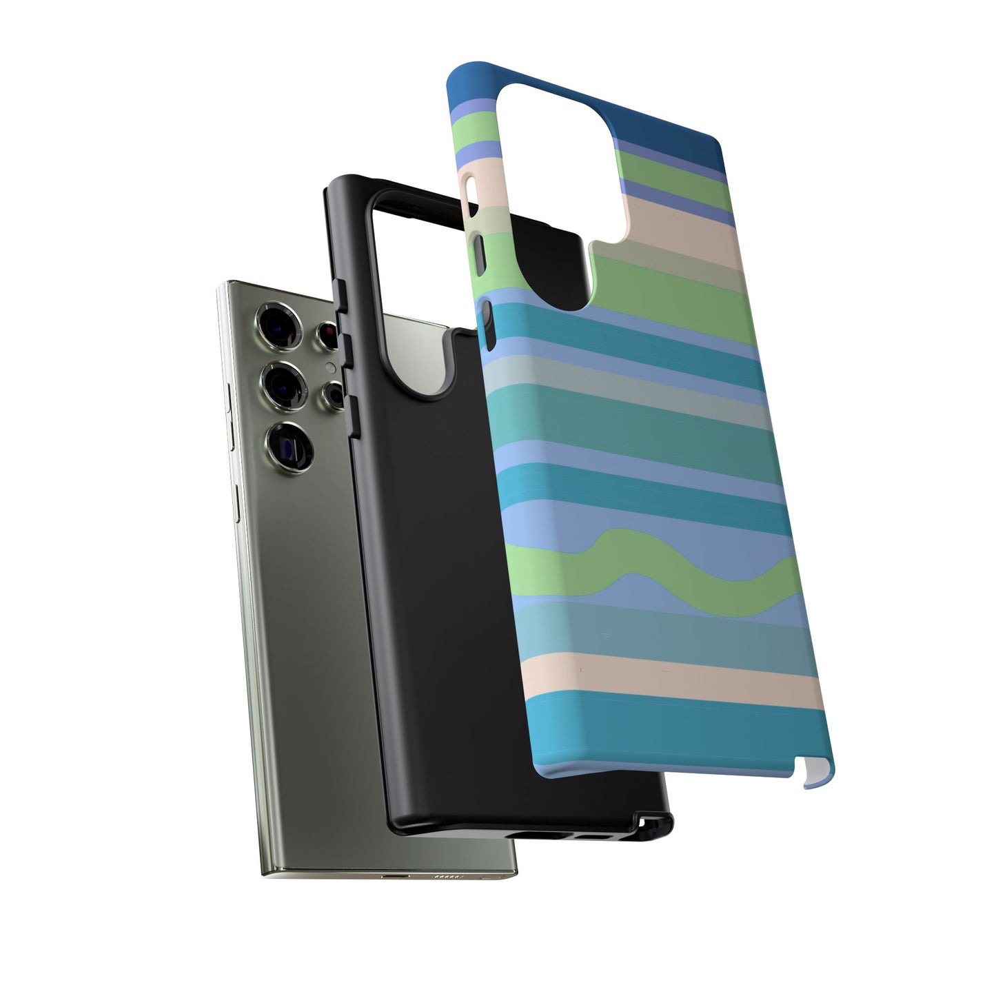 Cool Blue Stripes Phone Case| Tough Case