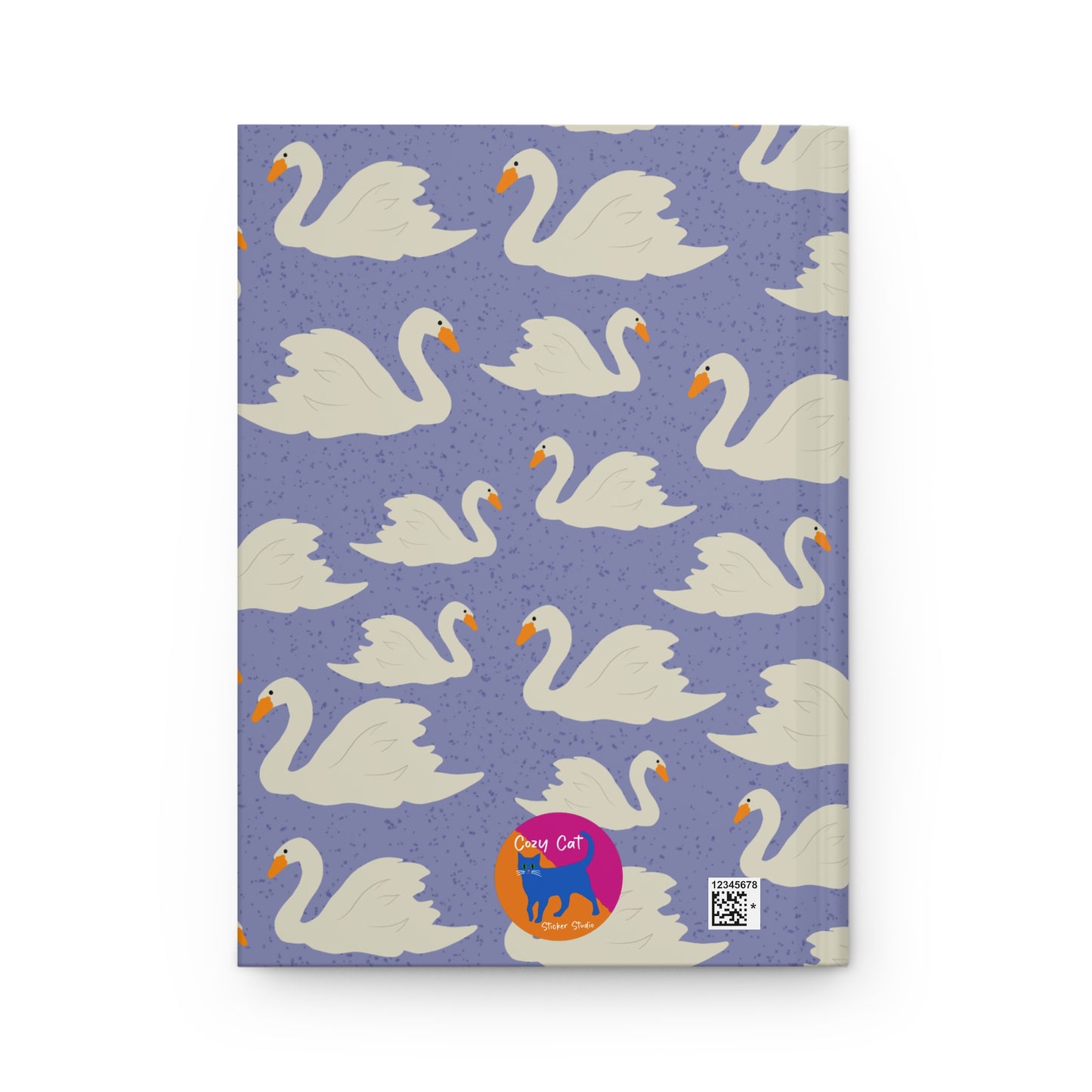 Journal, Hard Cover,  Serene Swans on Water Design