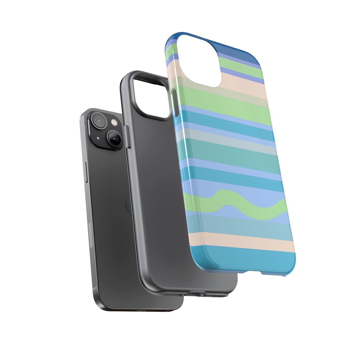 Cool Blue Stripes Phone Case| Tough Case