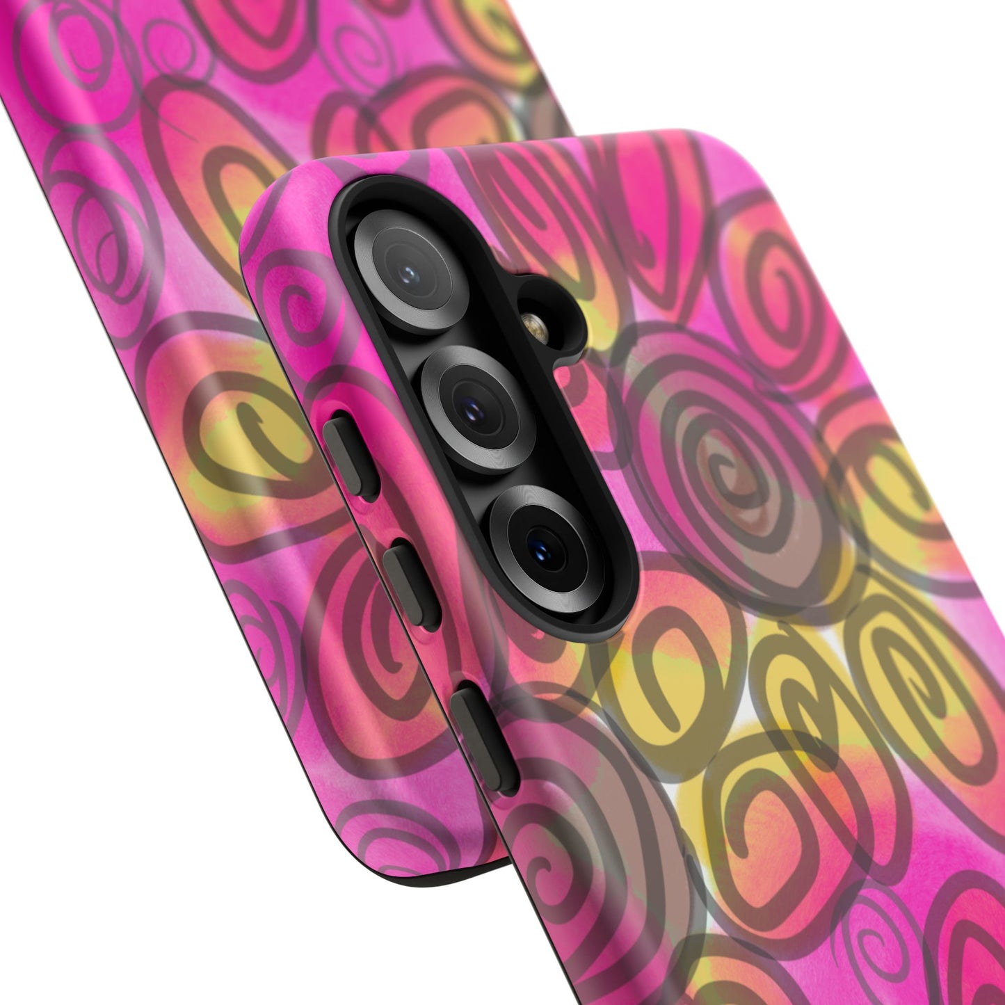 Wonky Pink Floral Phone Case| Tough Case