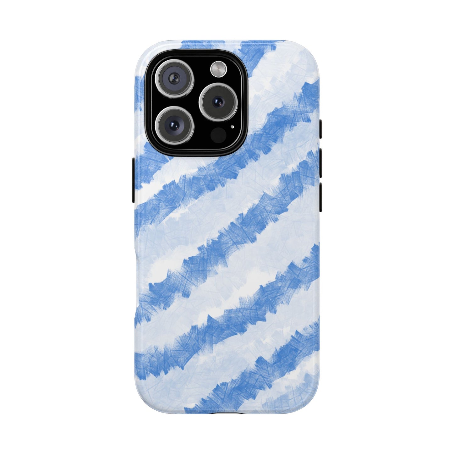 Chunky Blue Stripes Phone Case| Tough Case