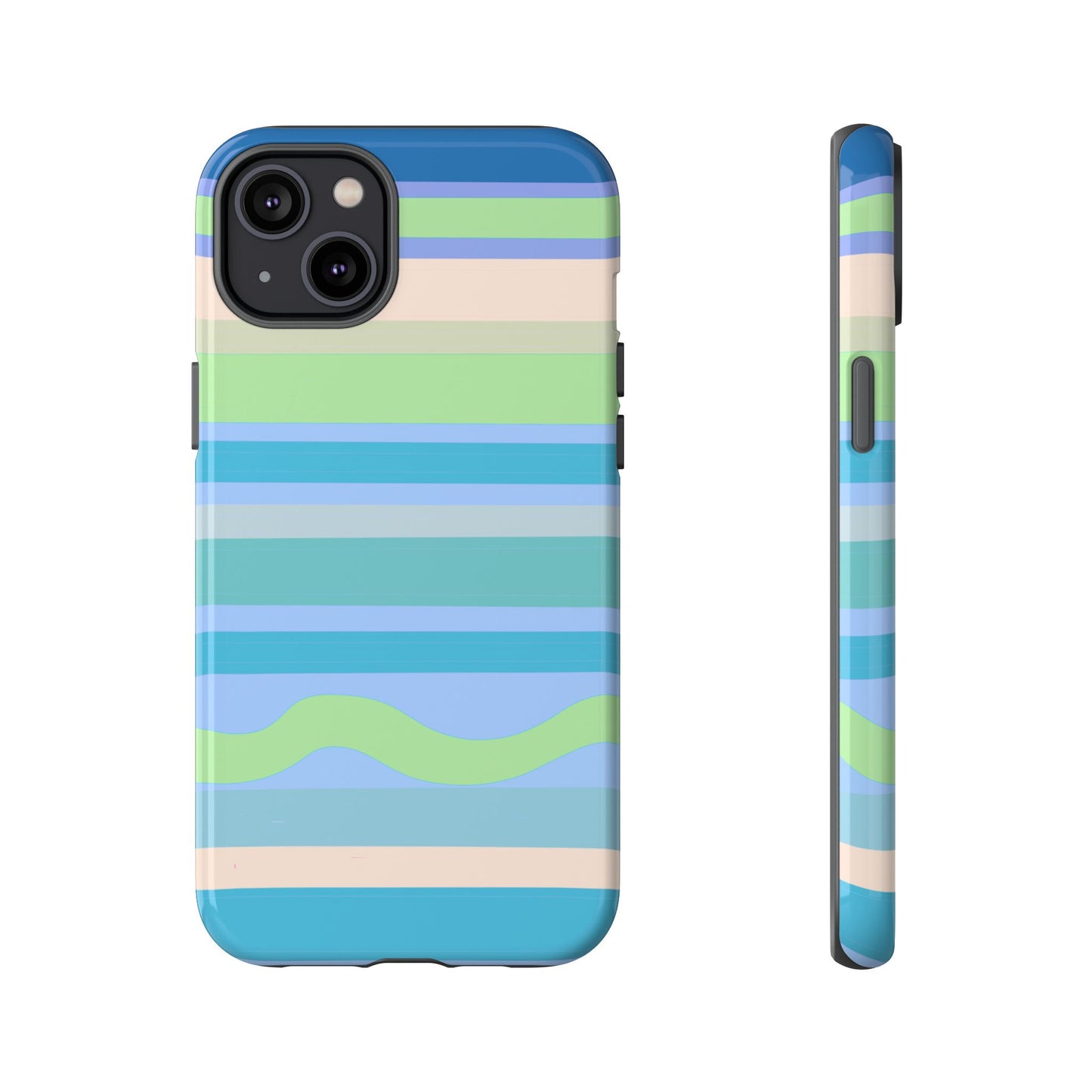 Cool Blue Stripes Phone Case| Tough Case