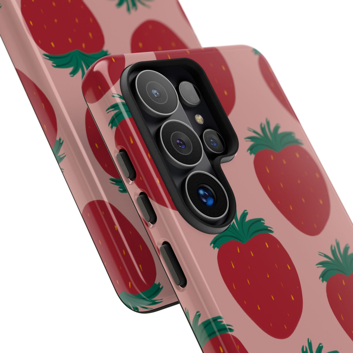 Phone Case, Strawberry Painted Design, Tough Phone Case
