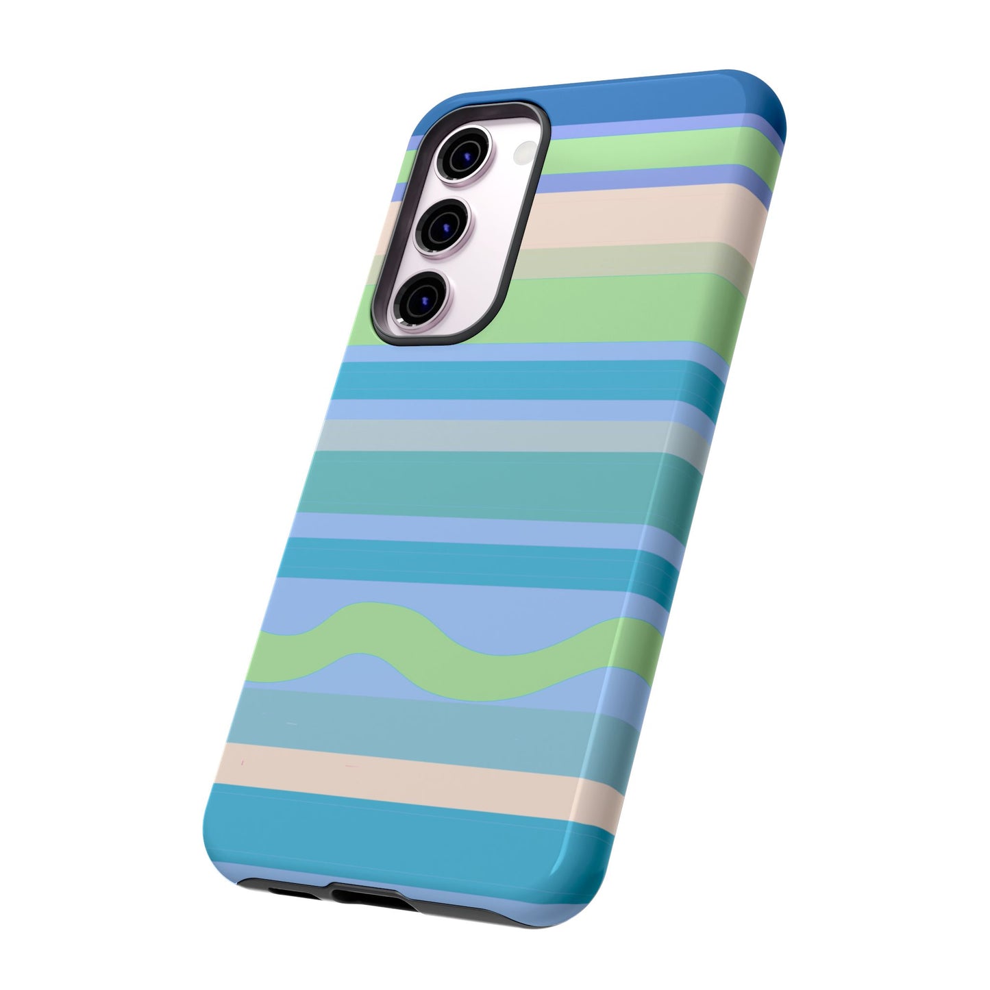 Cool Blue Stripes Phone Case| Tough Case