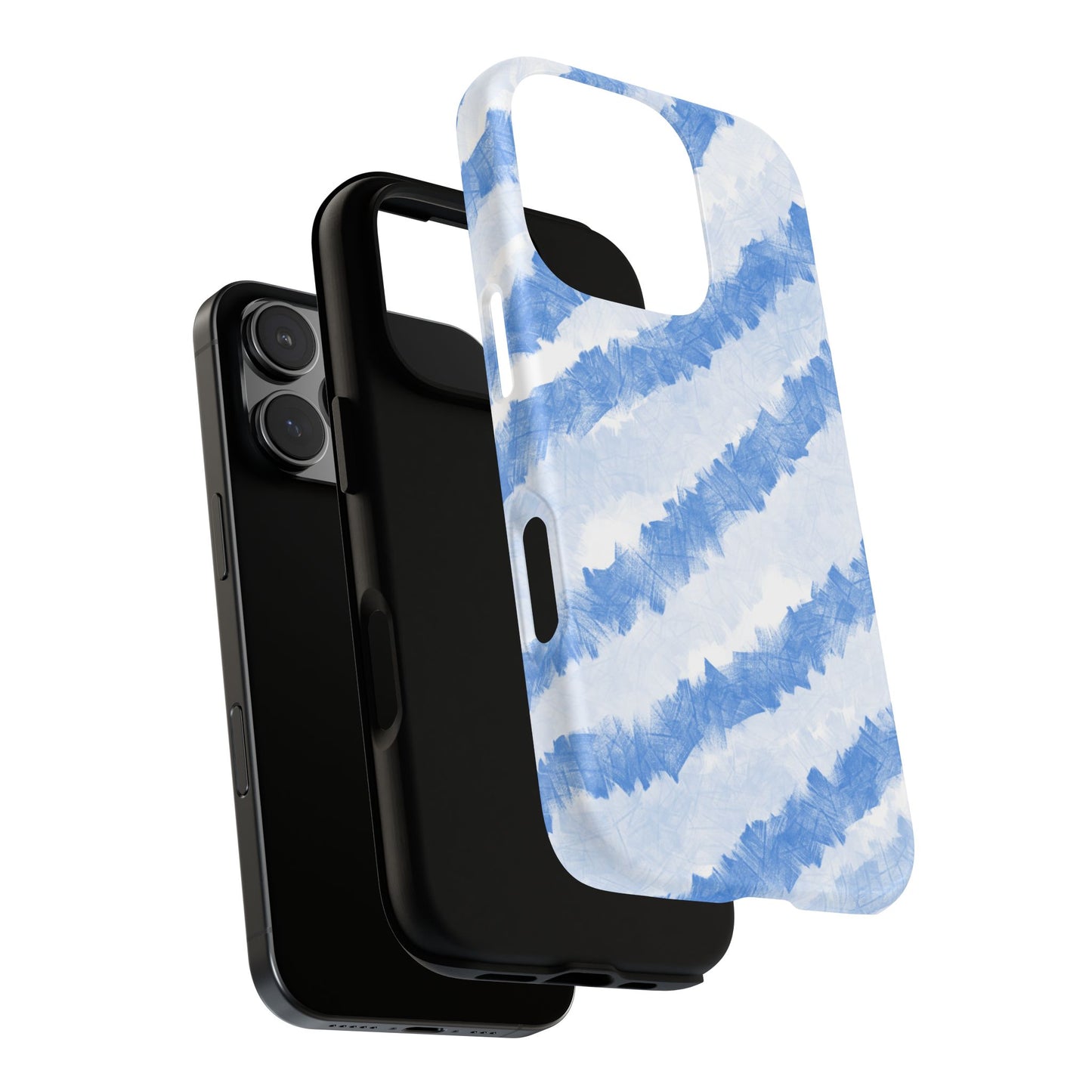 Chunky Blue Stripes Phone Case| Tough Case