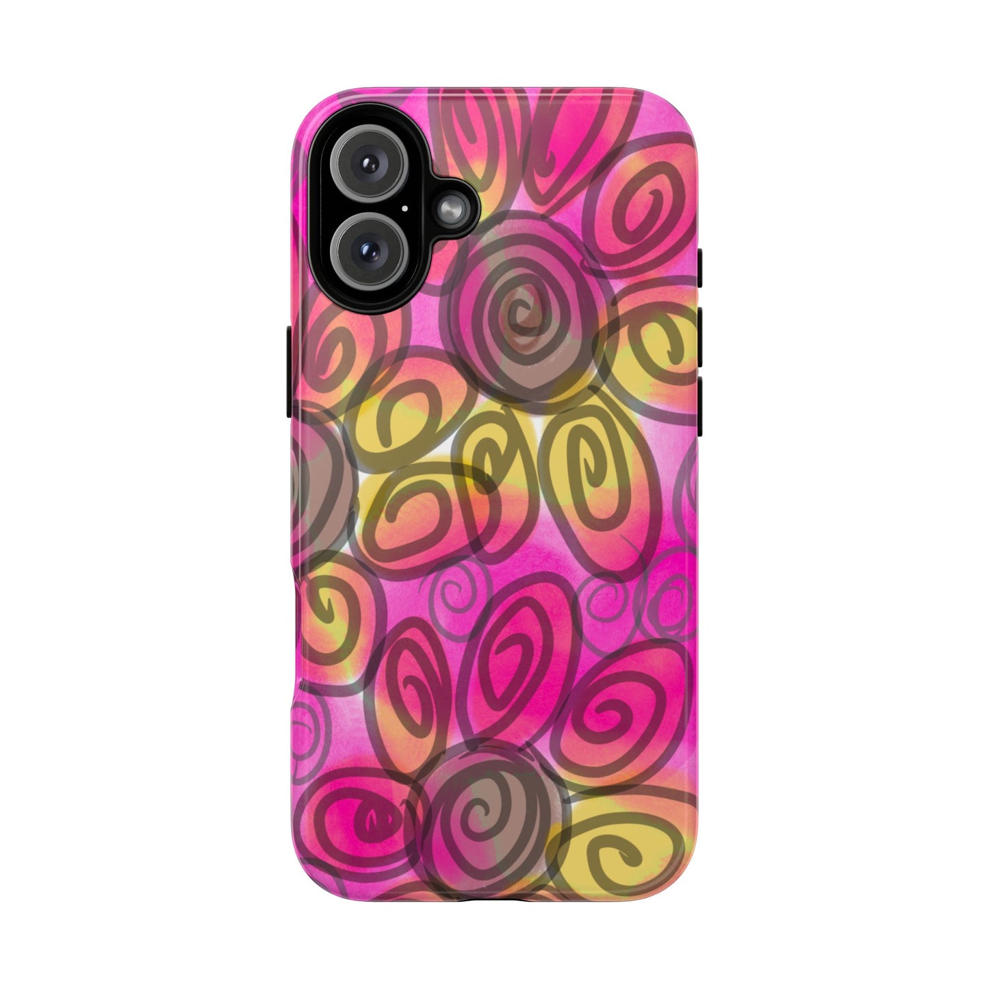 Wonky Pink Floral Phone Case| Tough Case