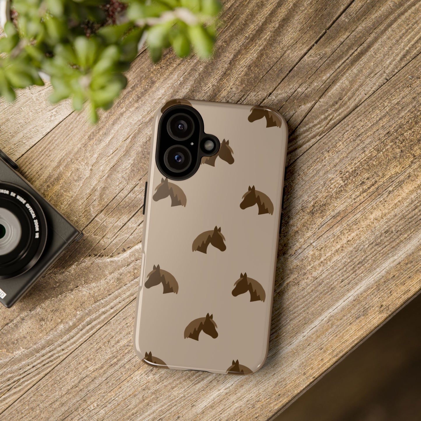Phone Case, Tan Horse Head Design, Tough Phone Case, Year of the Horse