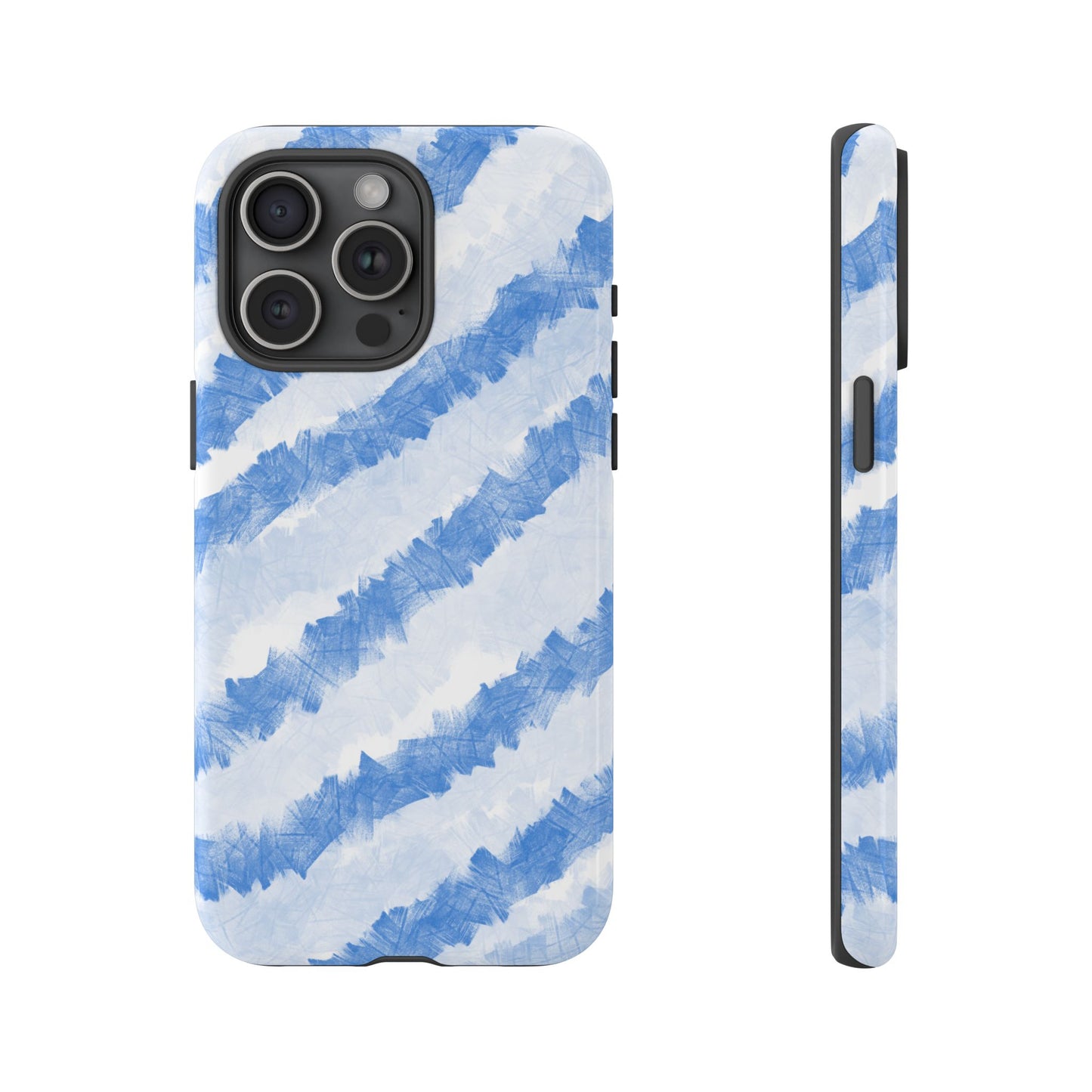 Chunky Blue Stripes Phone Case| Tough Case