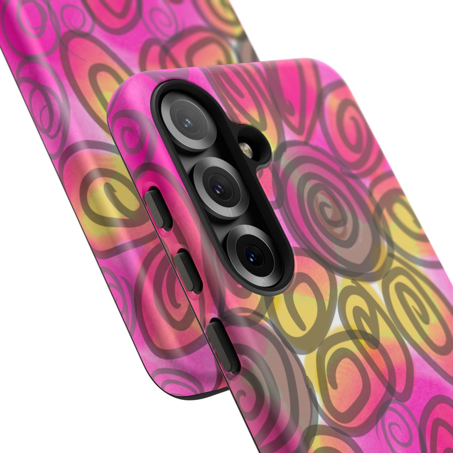 Wonky Pink Floral Phone Case| Tough Case