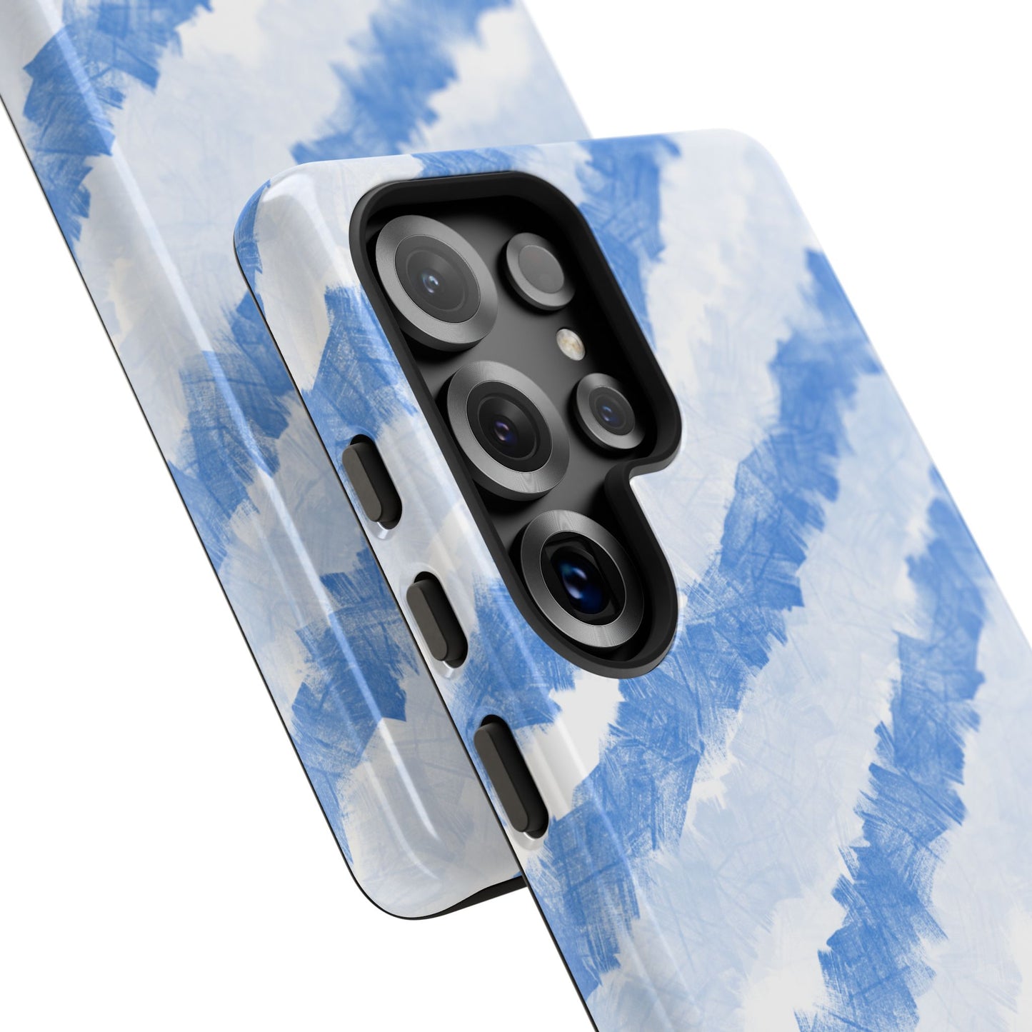 Chunky Blue Stripes Phone Case| Tough Case